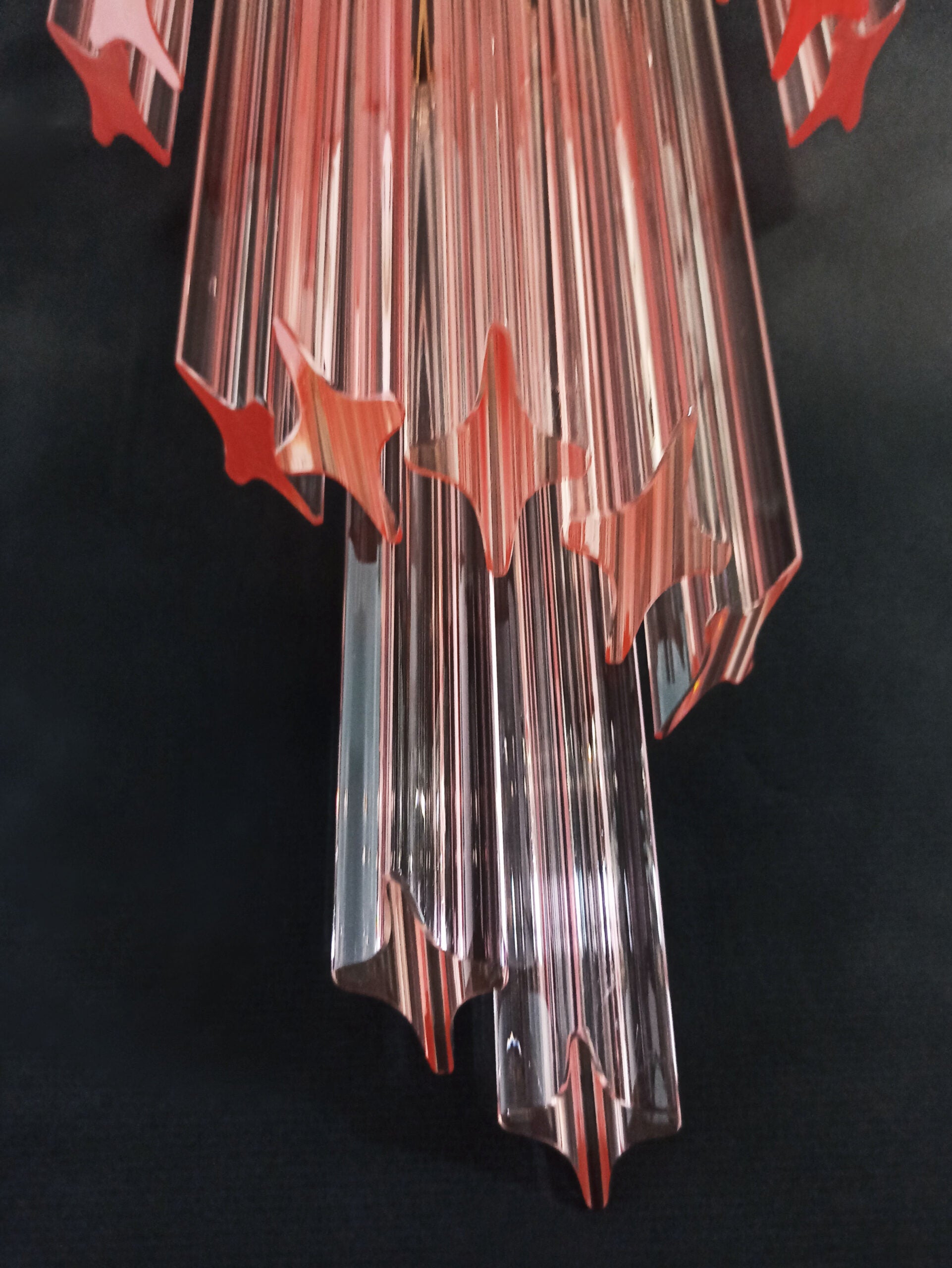 Murano Vegglampe – 32 Klare Rosa Prismeglass – 2 stk – detalj 2 – Murano Classics