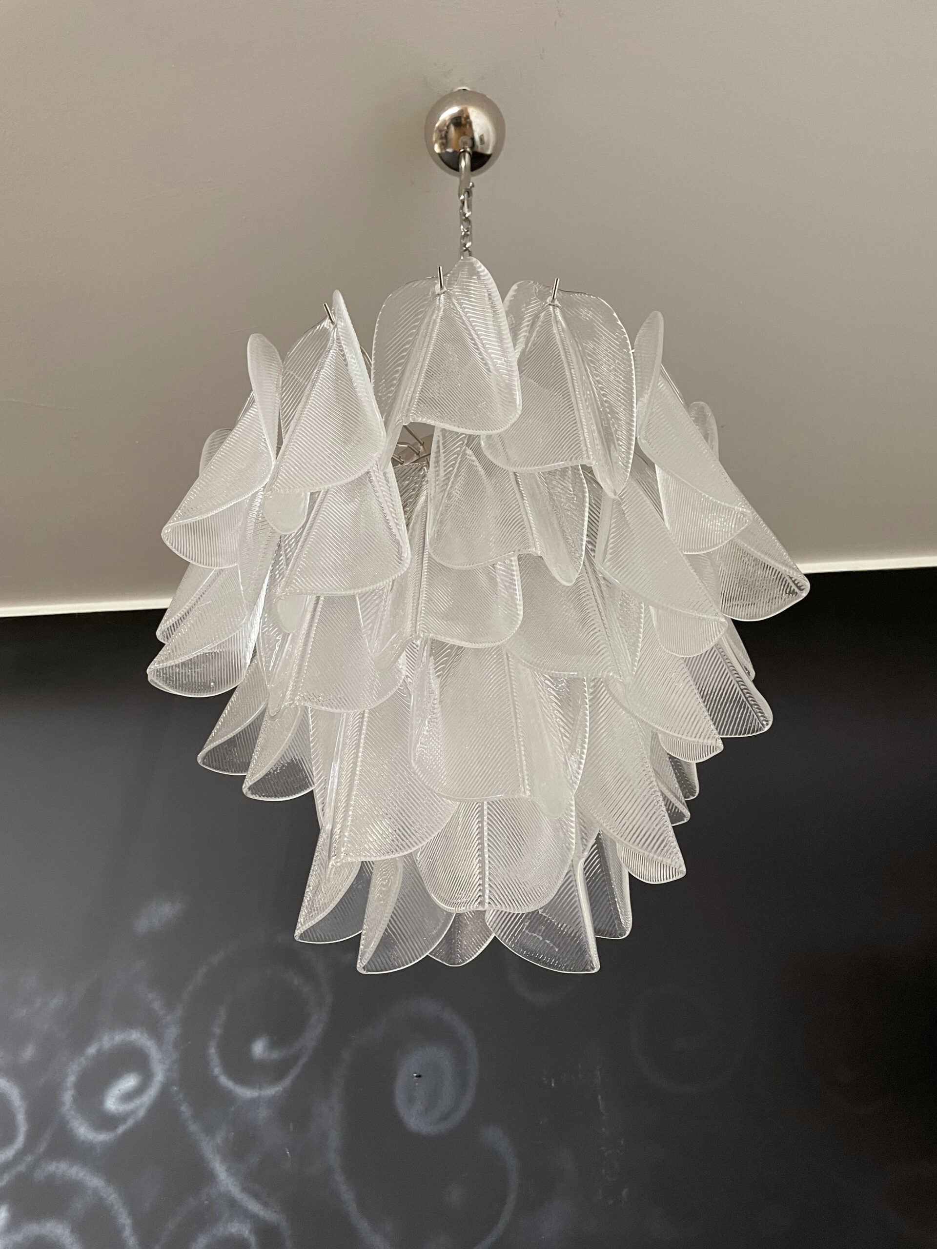 Murano Lysekrone – 41 Klare Rondiniglass – detalj 3 – Murano Classics