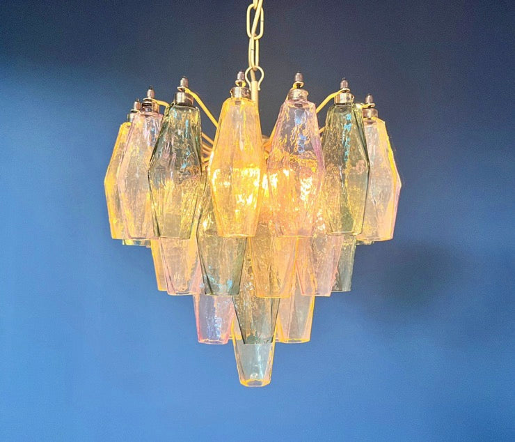 Murano Kronleuchter – 32 Mehrfarbiges Poliedriglas – Detail 8 – Murano Classics