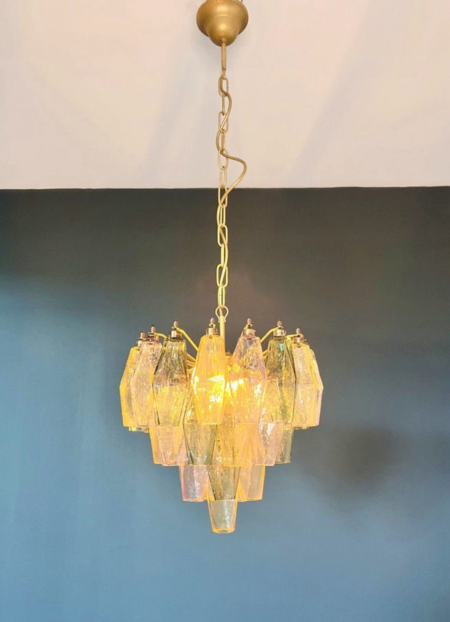 Murano Kronleuchter – 32 Mehrfarbiges Poliedriglas – Detail 7 – Murano Classics