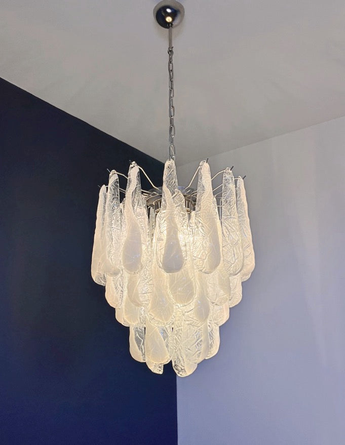 Murano Lysekrone – 41 Lattimo Dråpeglass – detalj 3 – Murano Classics