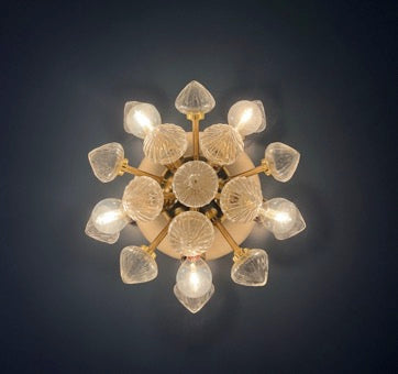 Murano Wall Lamp – 16 Clear White Sputnik – Set of 2 – detail 4 – Murano Classics