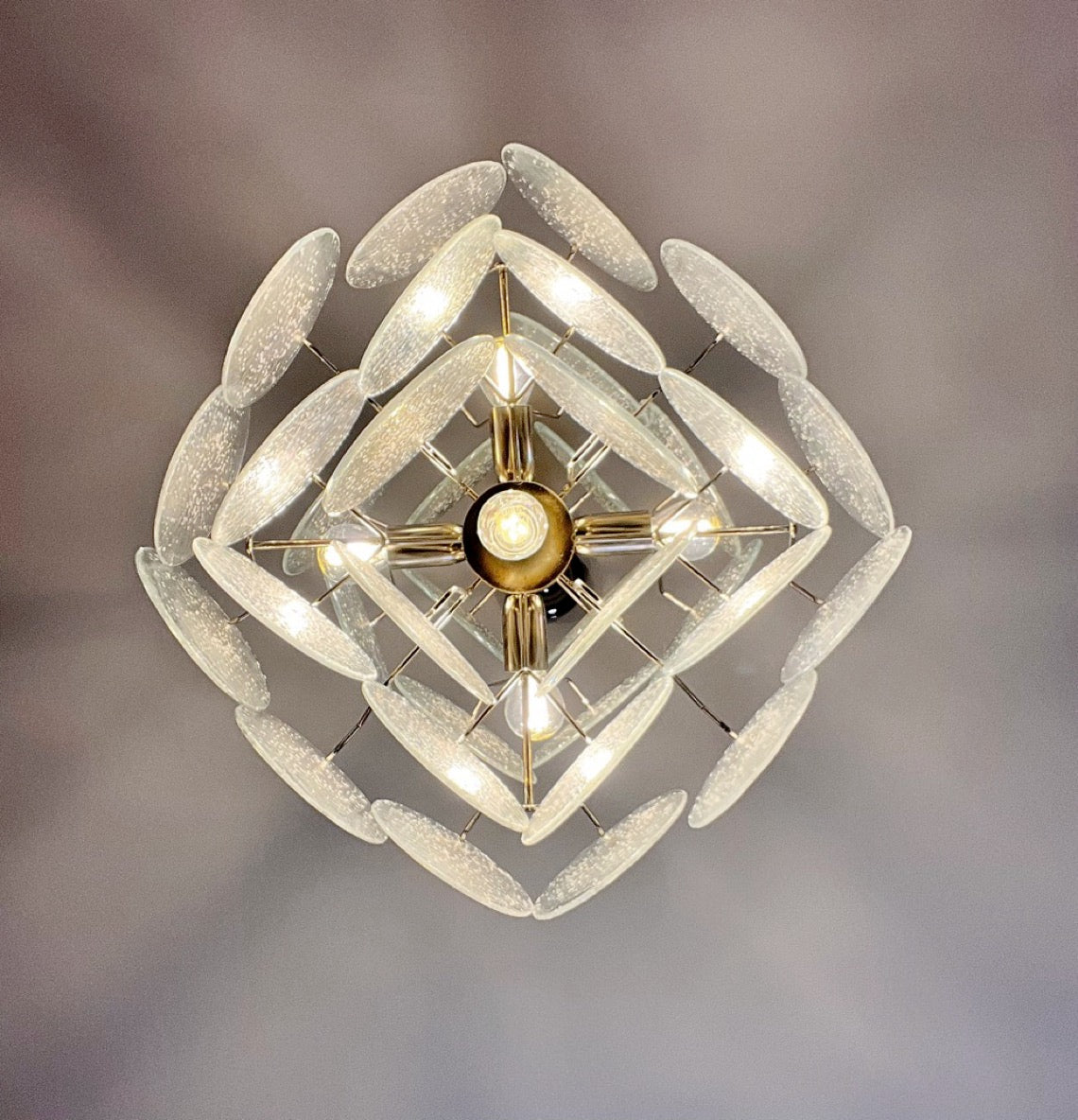 Lampadario Murano – 36 Vetri a Dischi Iris – dettaglio 1 – Murano Classics