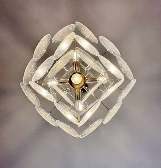 Murano Lysekrone | 36 Iris Diskglass