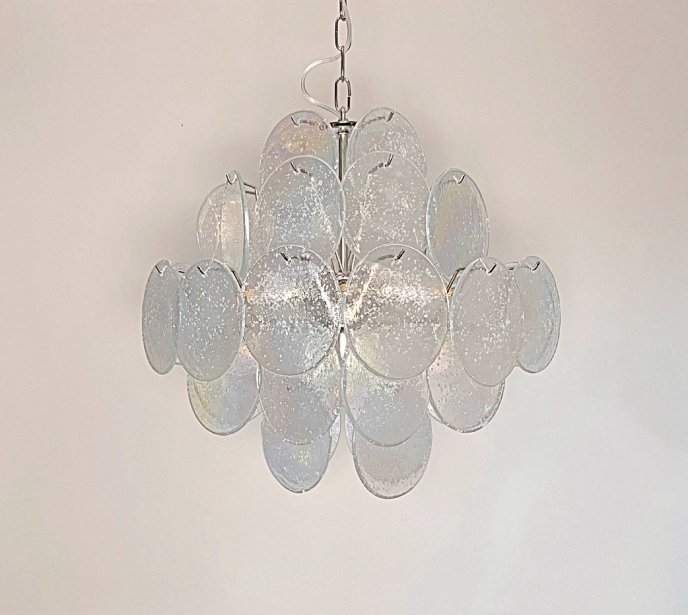 Murano Chandelier – 36 Iris Disc Glass – detail 11 – Murano Classics