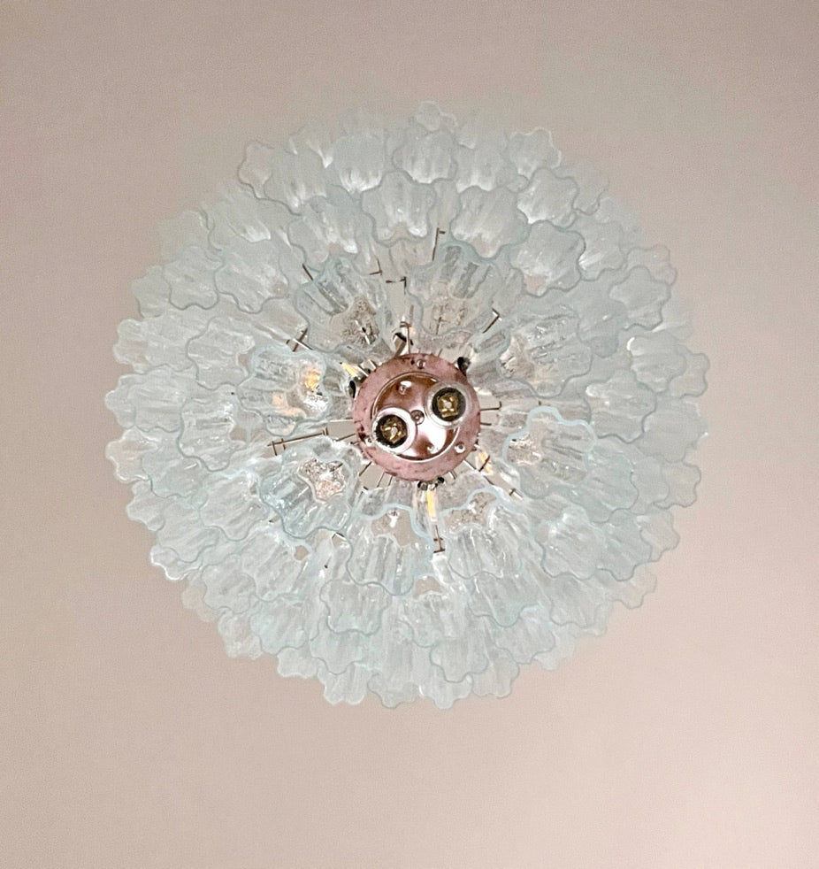 Murano Chandelier – 80 Clear Glass Tubes – detail 1 – Murano Classics