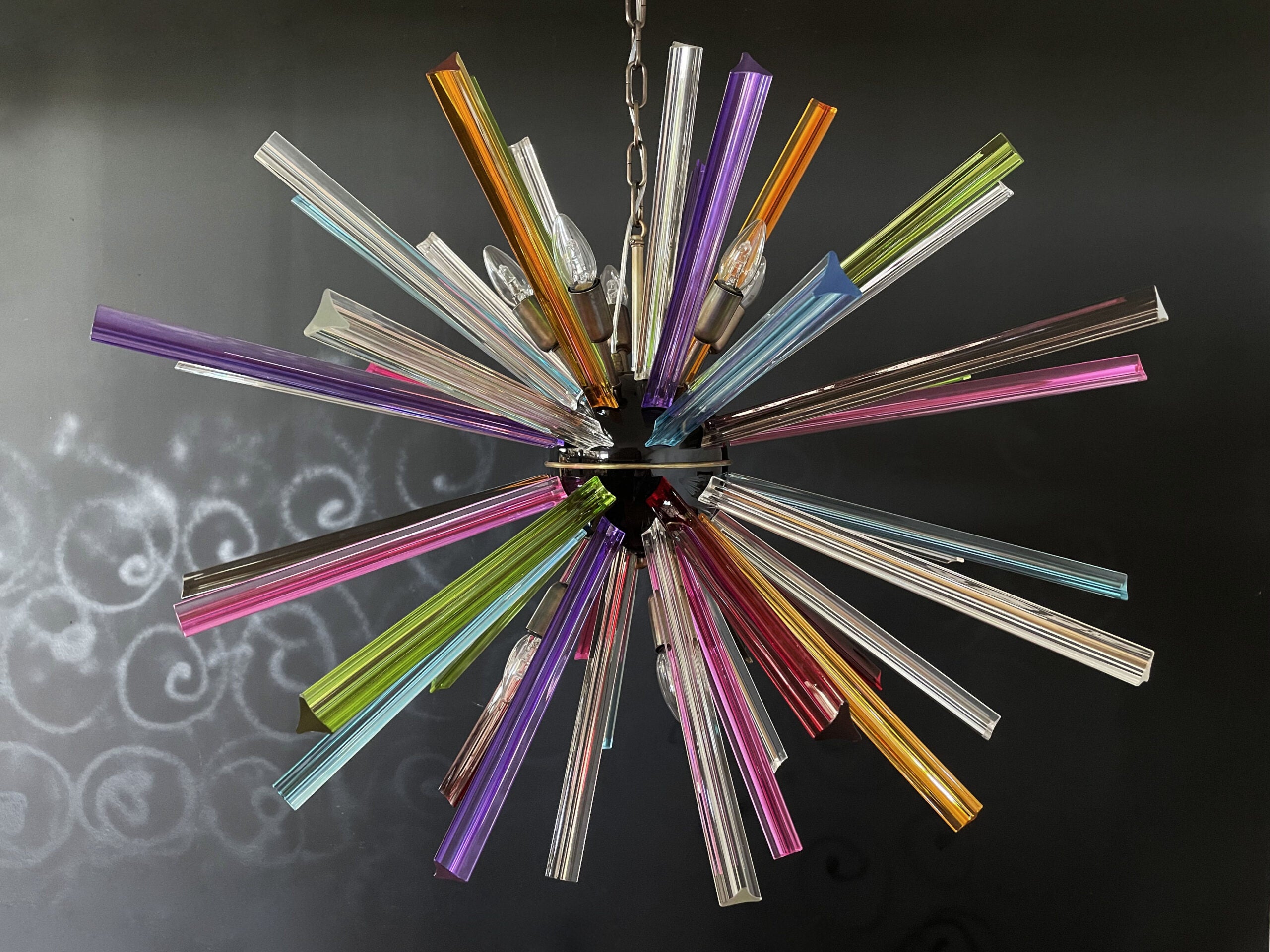Lustre Murano – 50 Sputnik Multicolore – détail 10 – Murano Classics