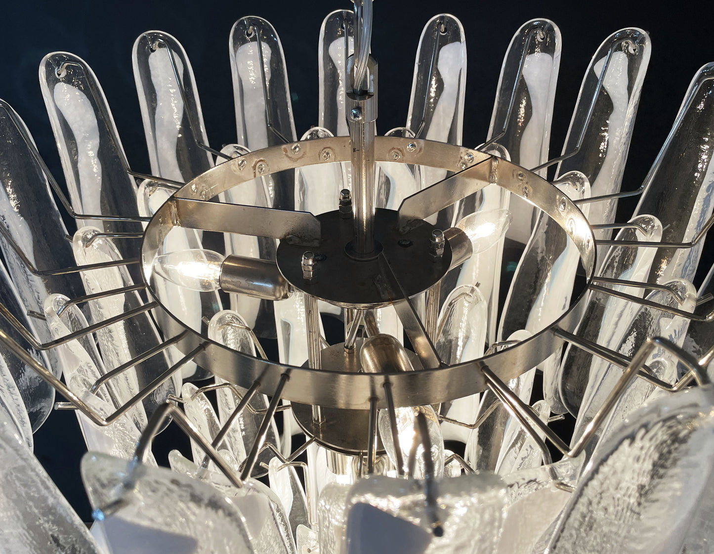 Murano Chandelier | 52 White Petal Glass