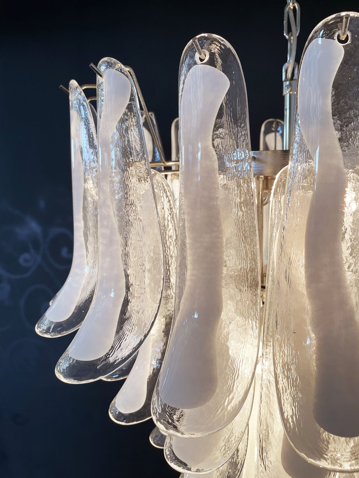 Murano Chandelier | 52 White Petal Glass