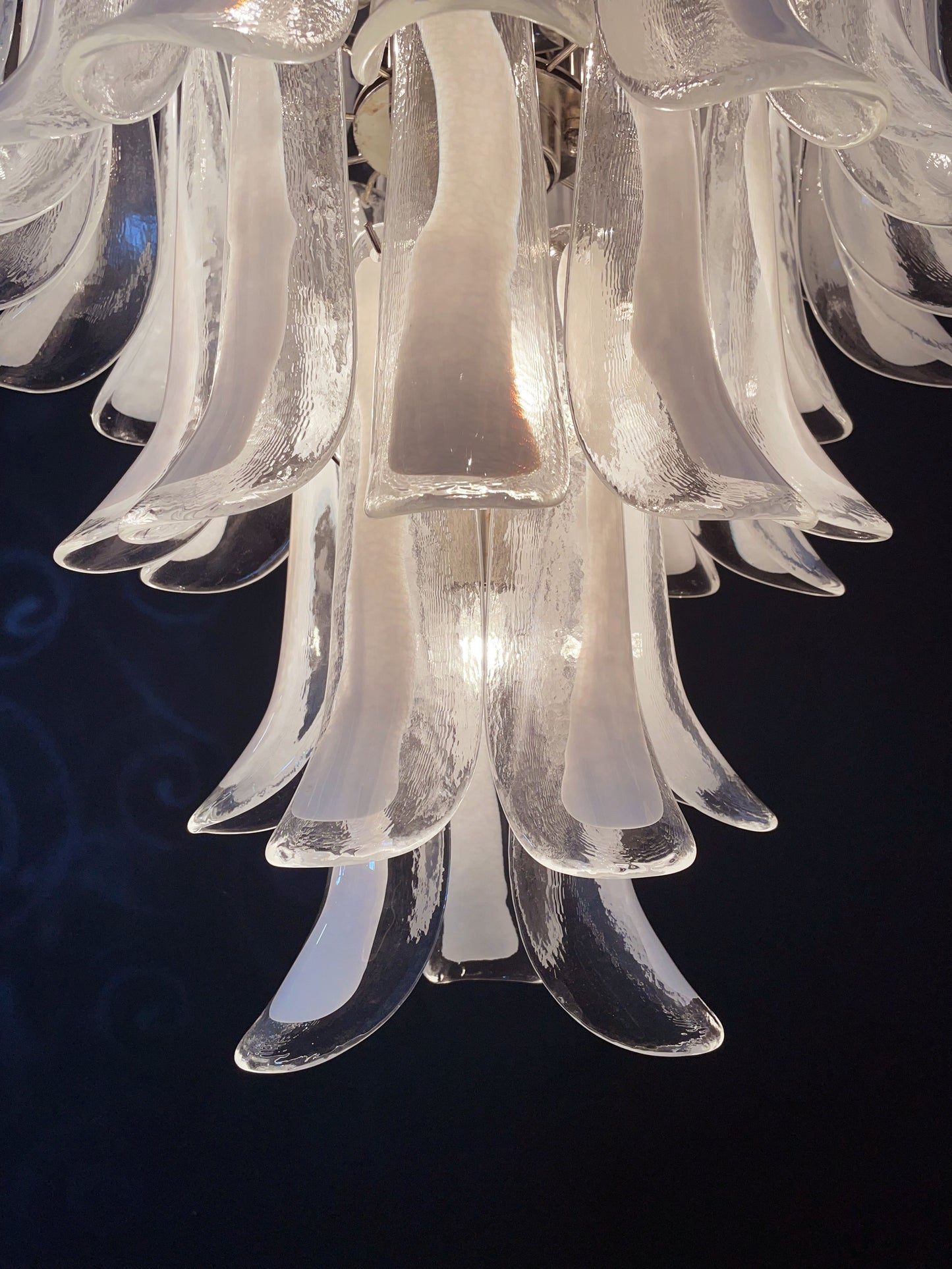 Murano Chandelier | 52 White Petal Glass