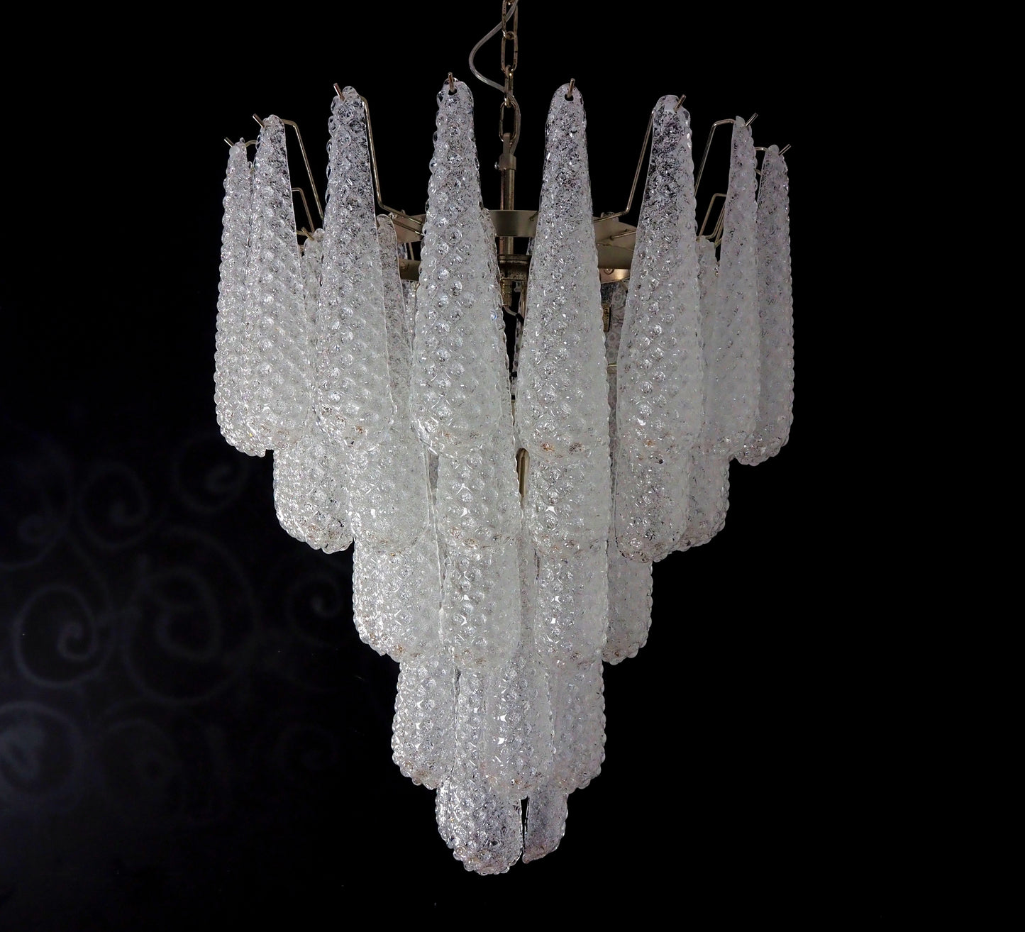 Lampadario Murano | 52 Gocce di Vetro Trasparente