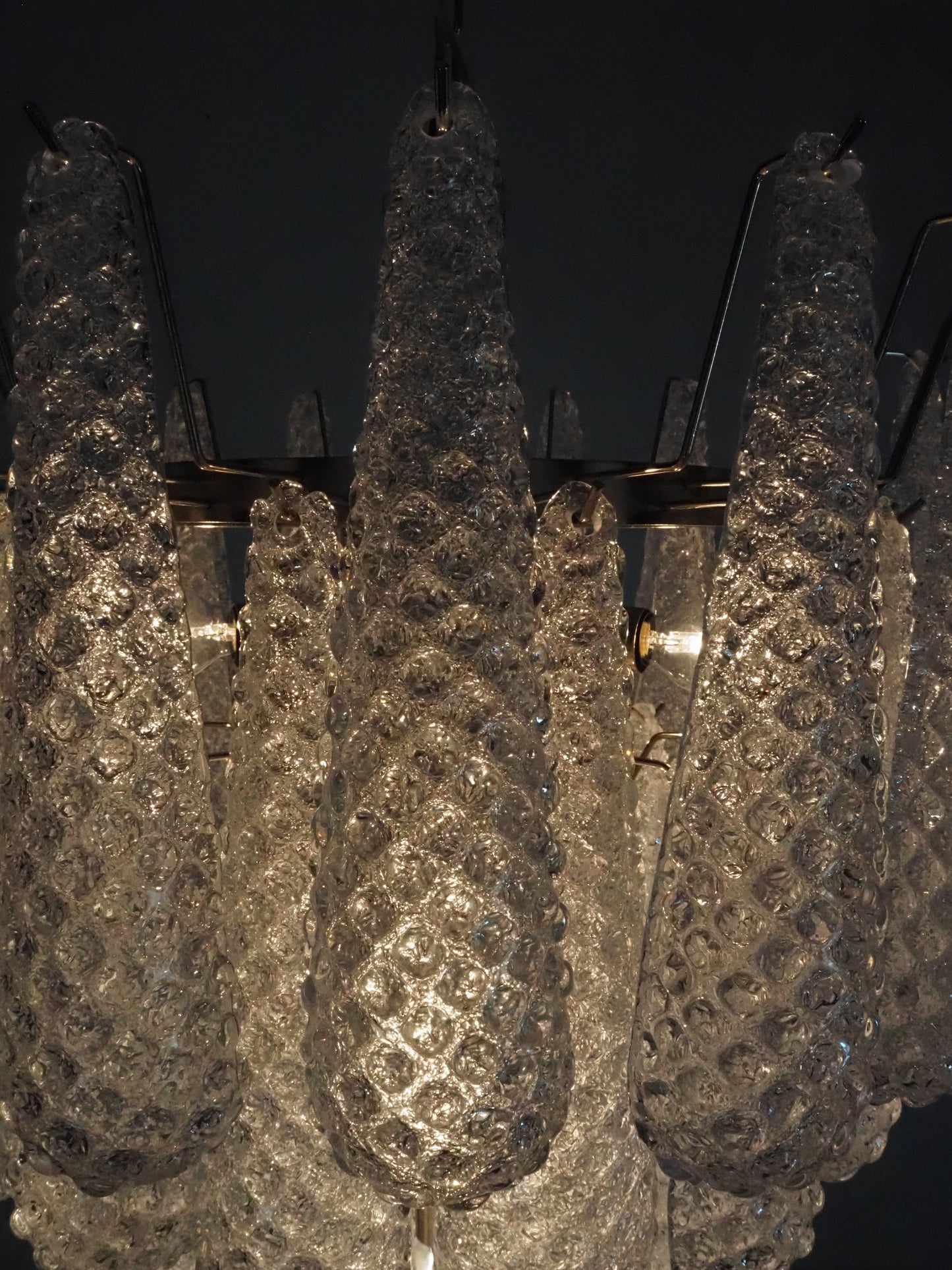 Lampadario Murano | 52 Gocce di Vetro Trasparente