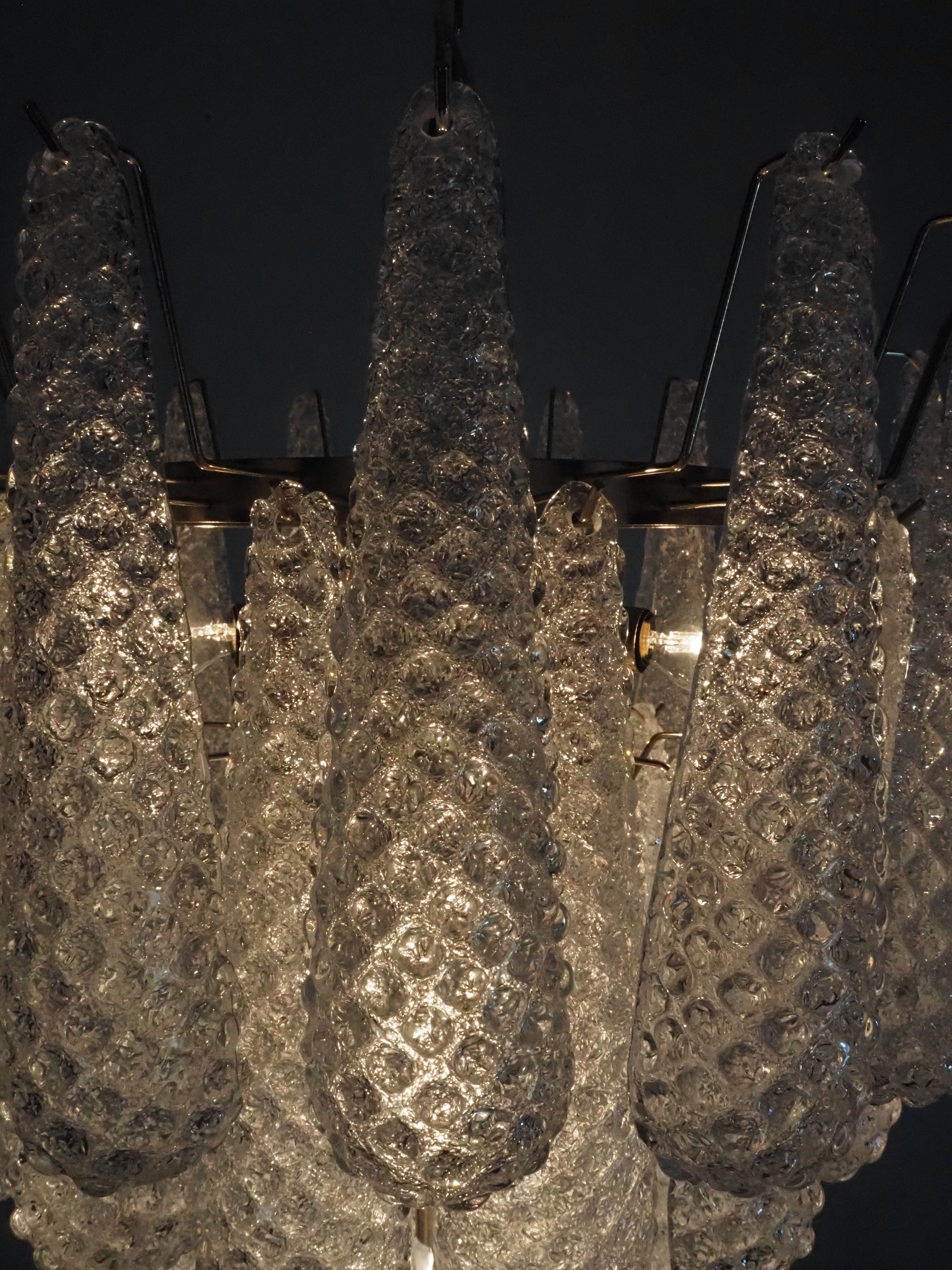 Murano Chandelier – 52 Clear Drop Glass – detail 3 – Murano Classics