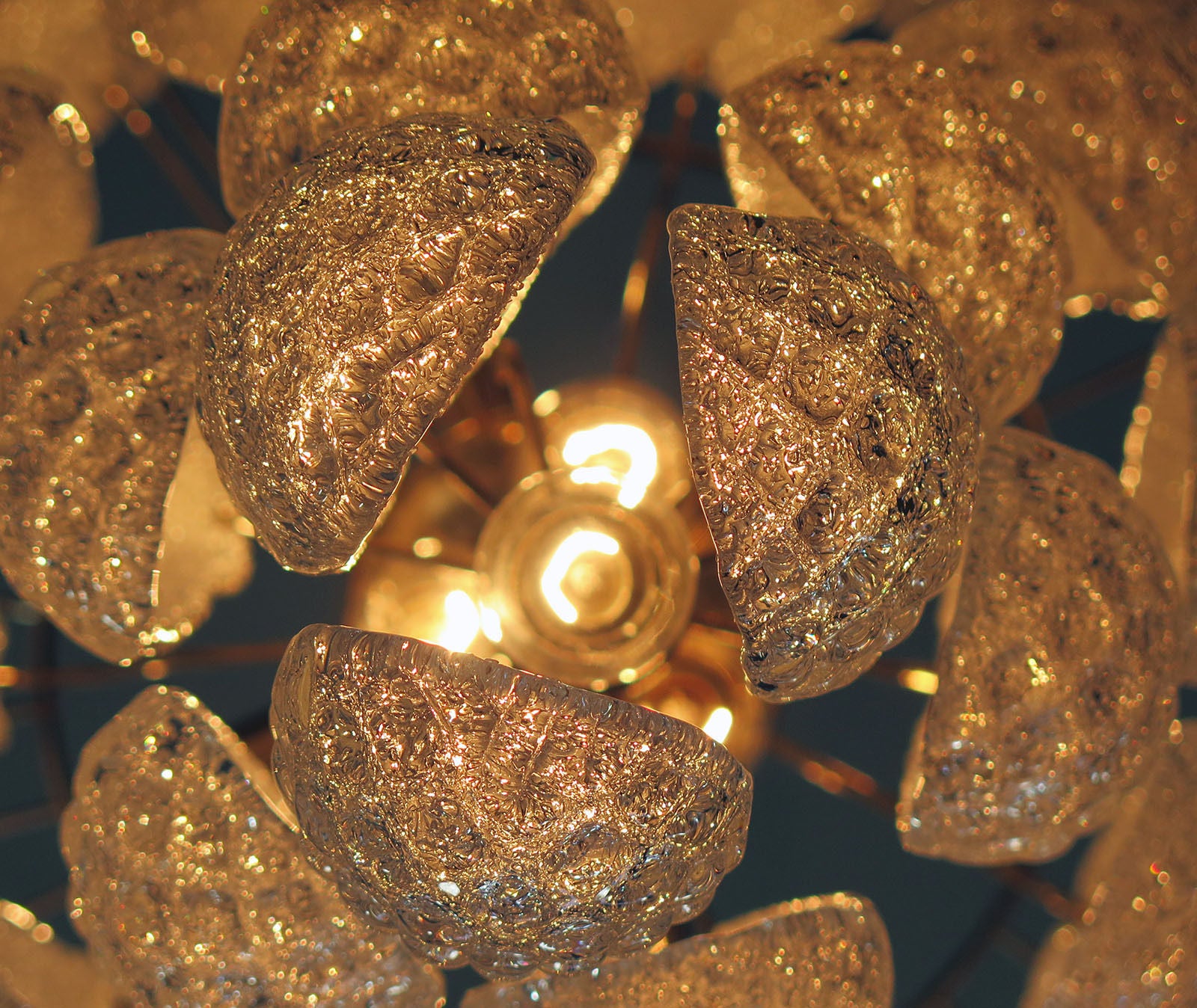 Murano Chandelier – 52 Clear Drop Glass – detail 4 – Murano Classics