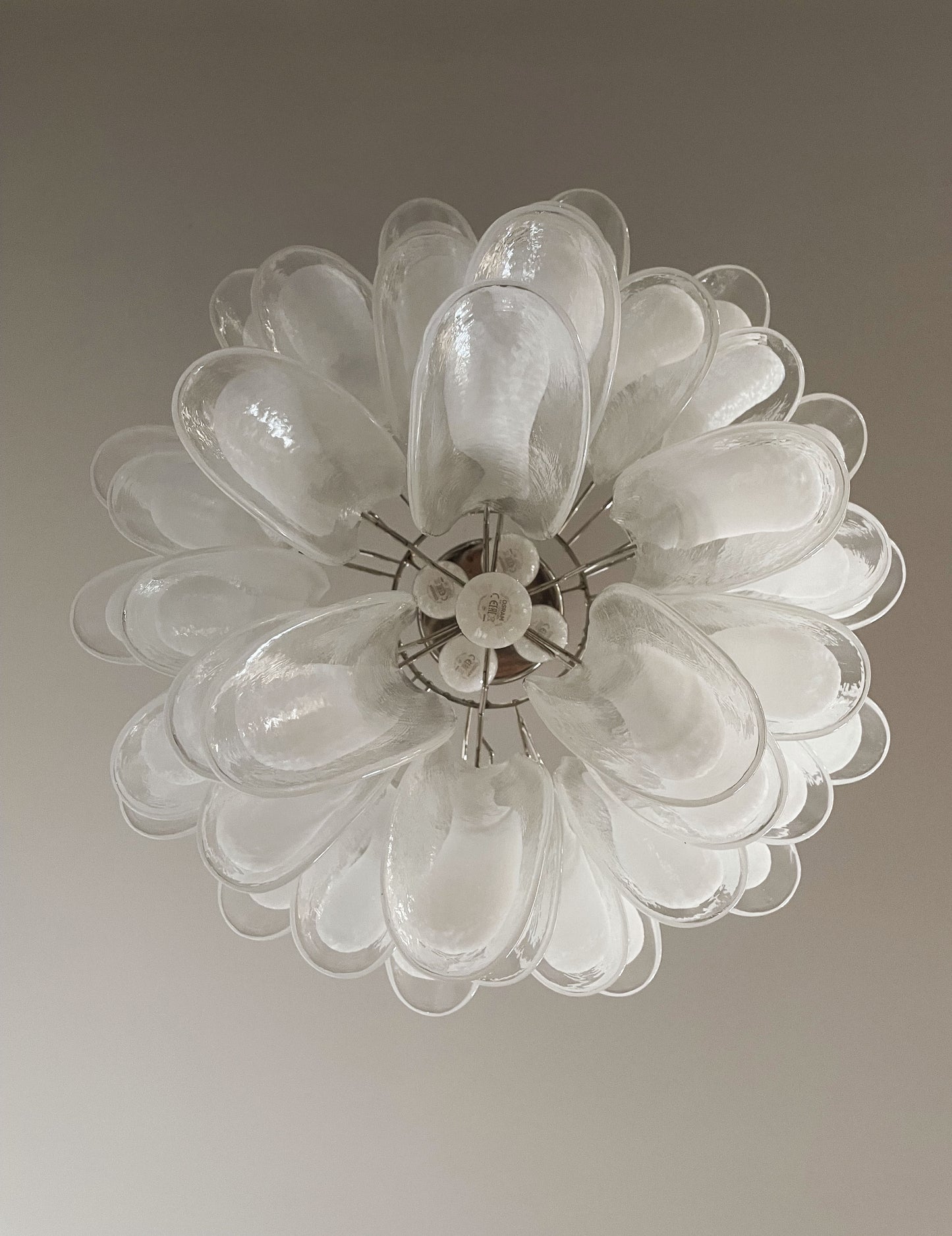Murano Kroonluchter | 41 Duidelijke Mazzega Petalen