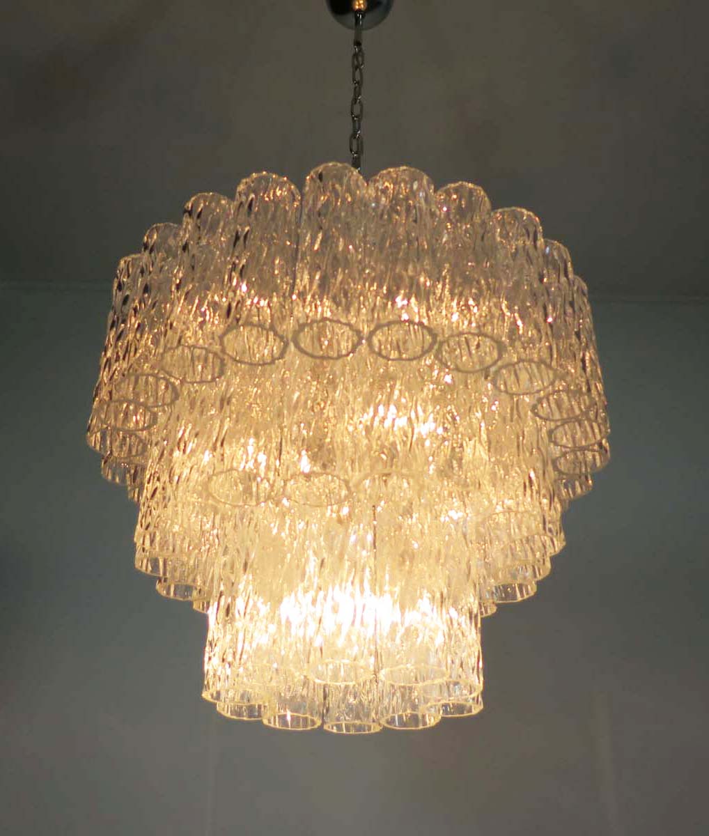 Murano Chandelier | 52 Clear Glass Tubes