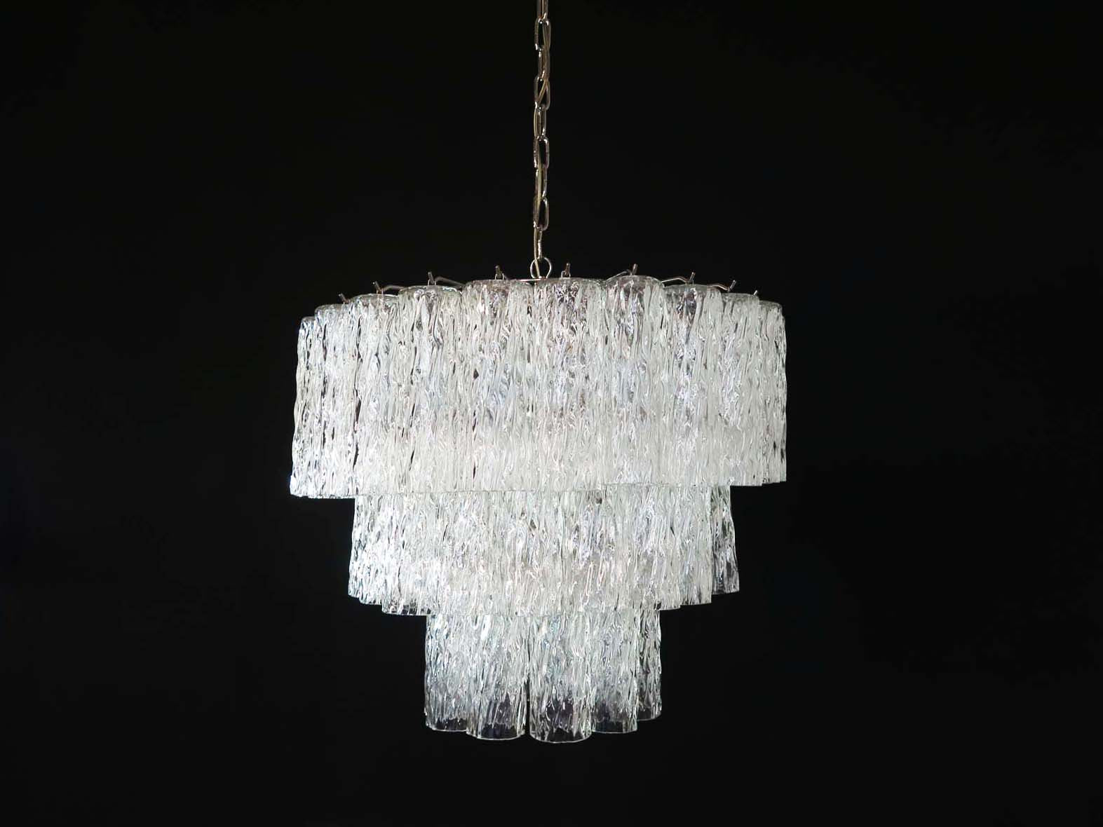 Murano Chandelier | 52 Clear Tube Glass