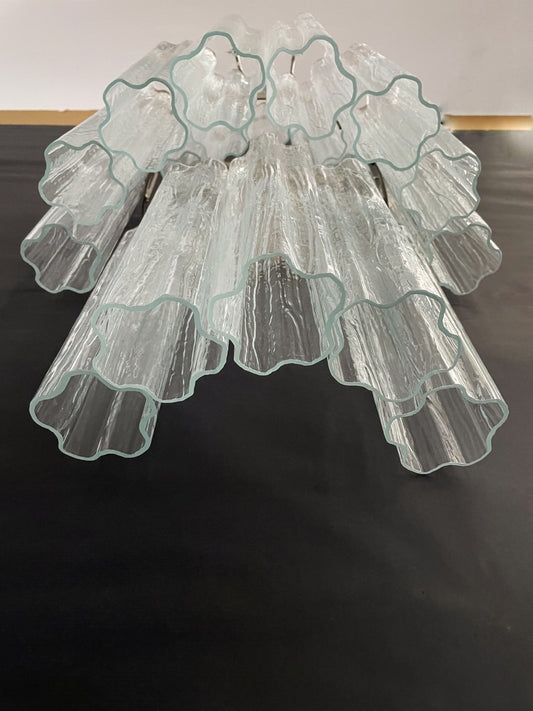 Murano Vegglampe | 18 Klare Prismeglass | 1 par