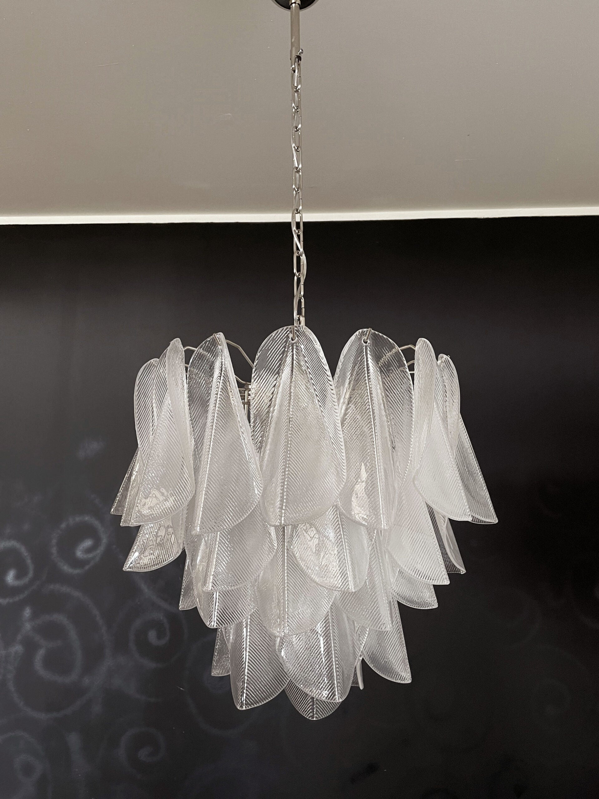 Murano Lysekrone – 41 Klare Rondiniglass – detalj 4 – Murano Classics