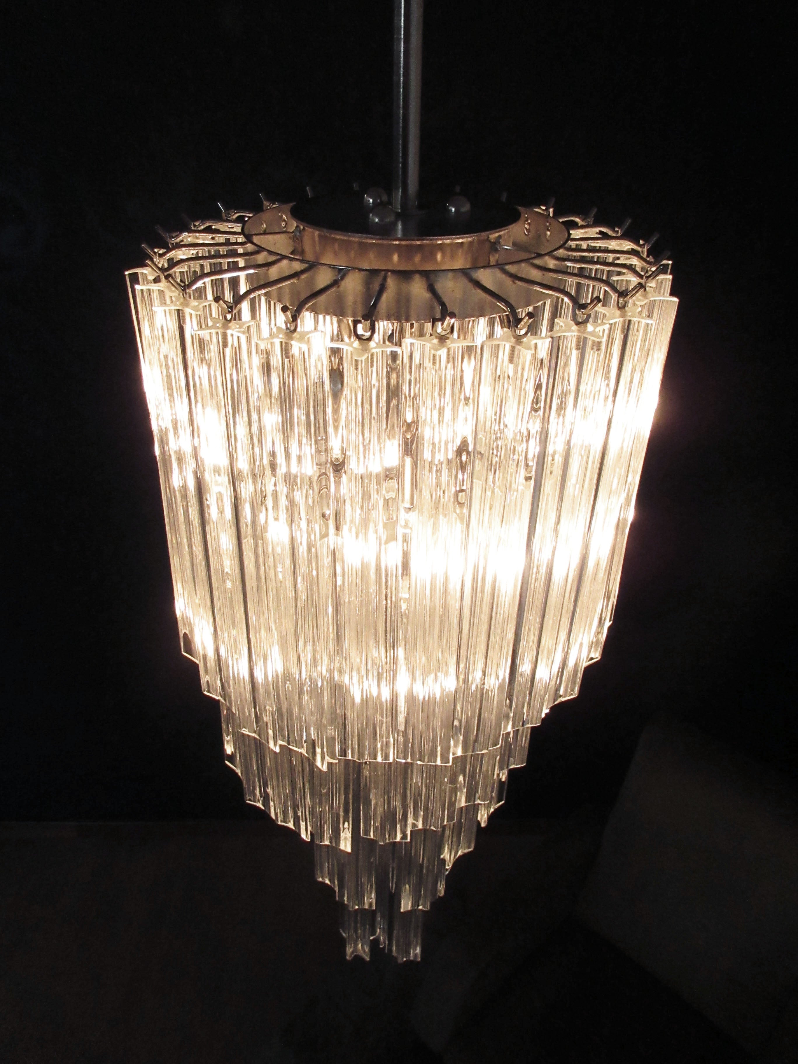 Murano Chandelier – 54 Clear Prism Glass – detail 5 – Murano Classics