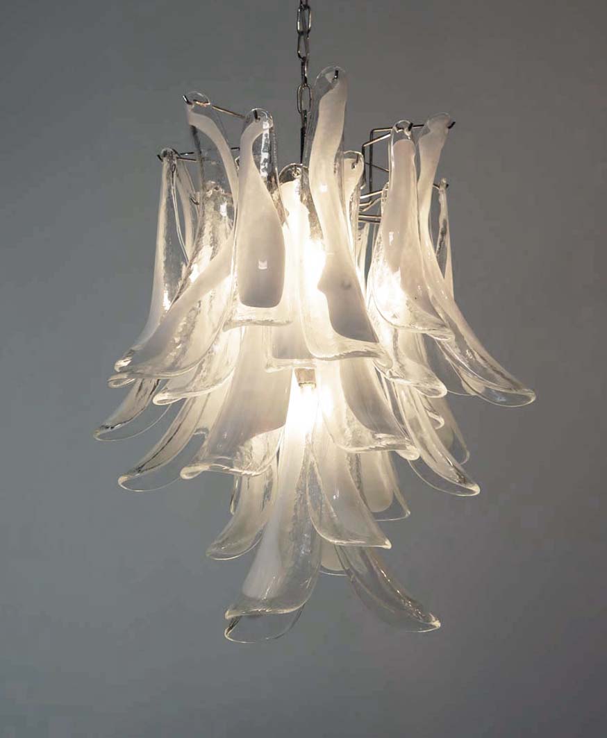 Murano Kroonluchter | 30 Heldere Mazzega Petalen