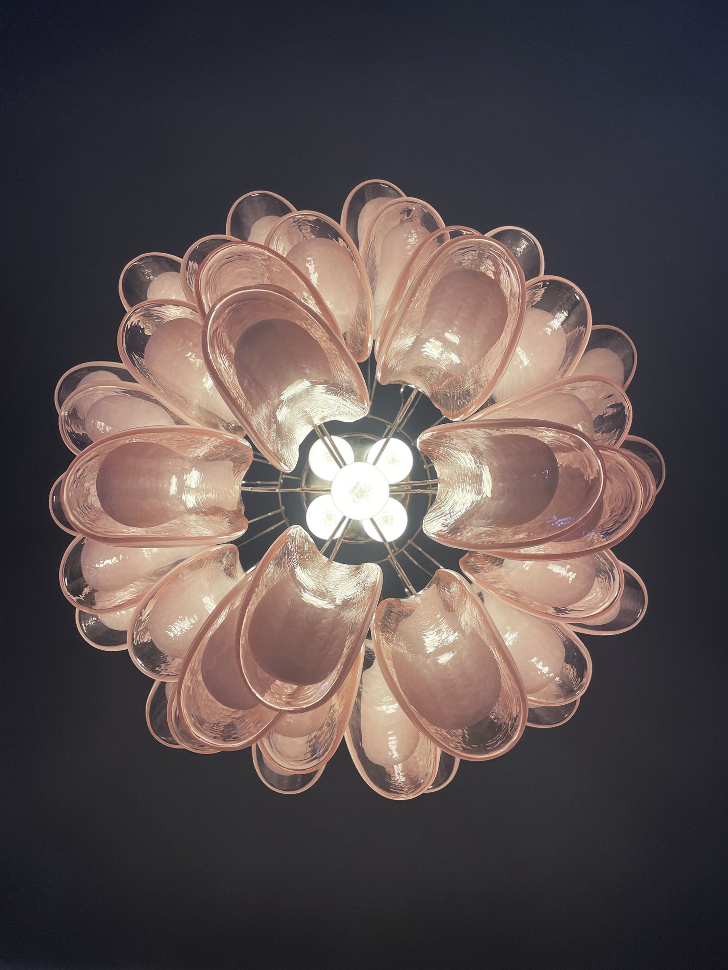Murano Chandelier | 41 Pink Petal Glass