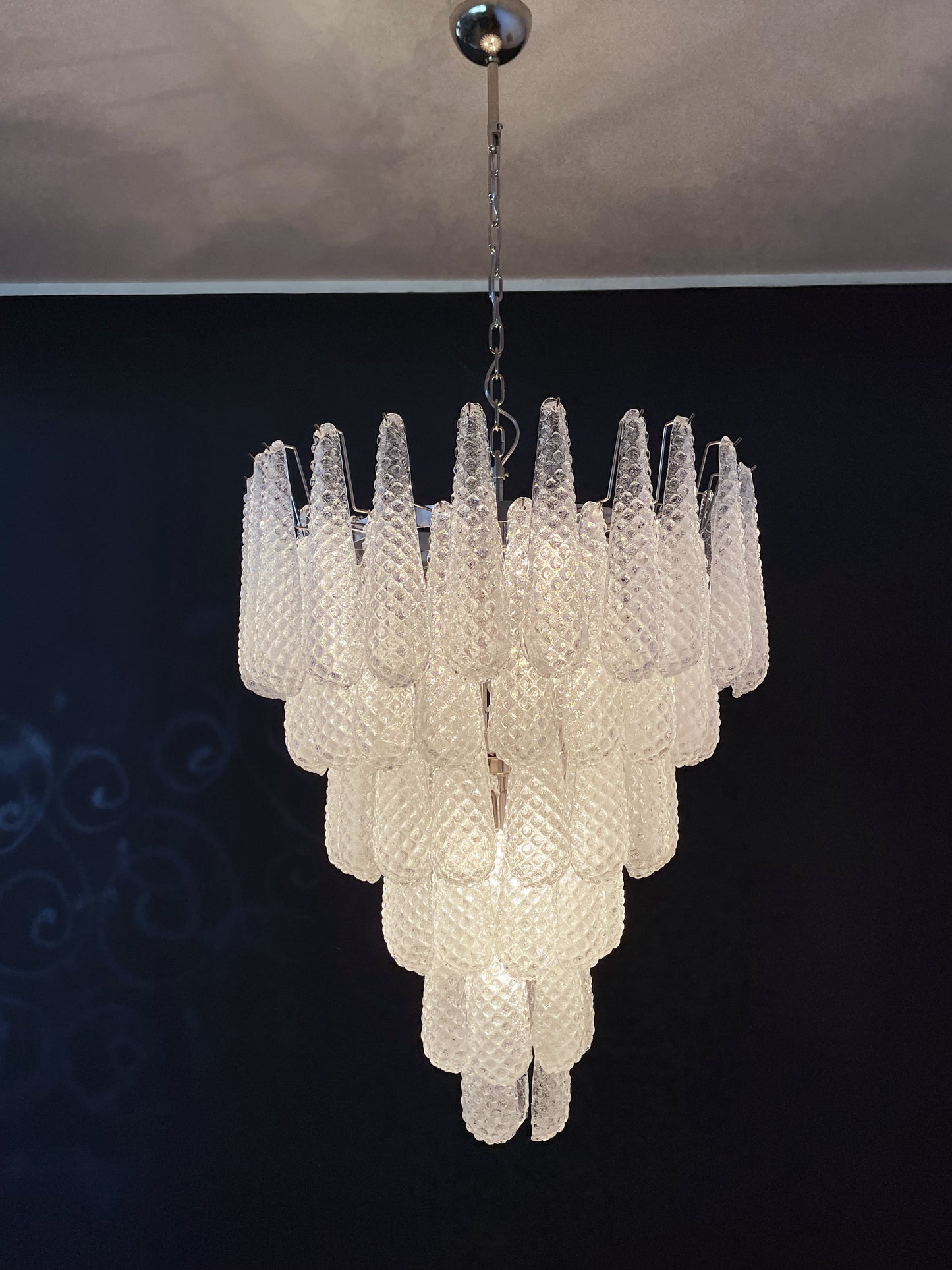 Murano-kroonluchter | 75 Heldere Druppel Glazen