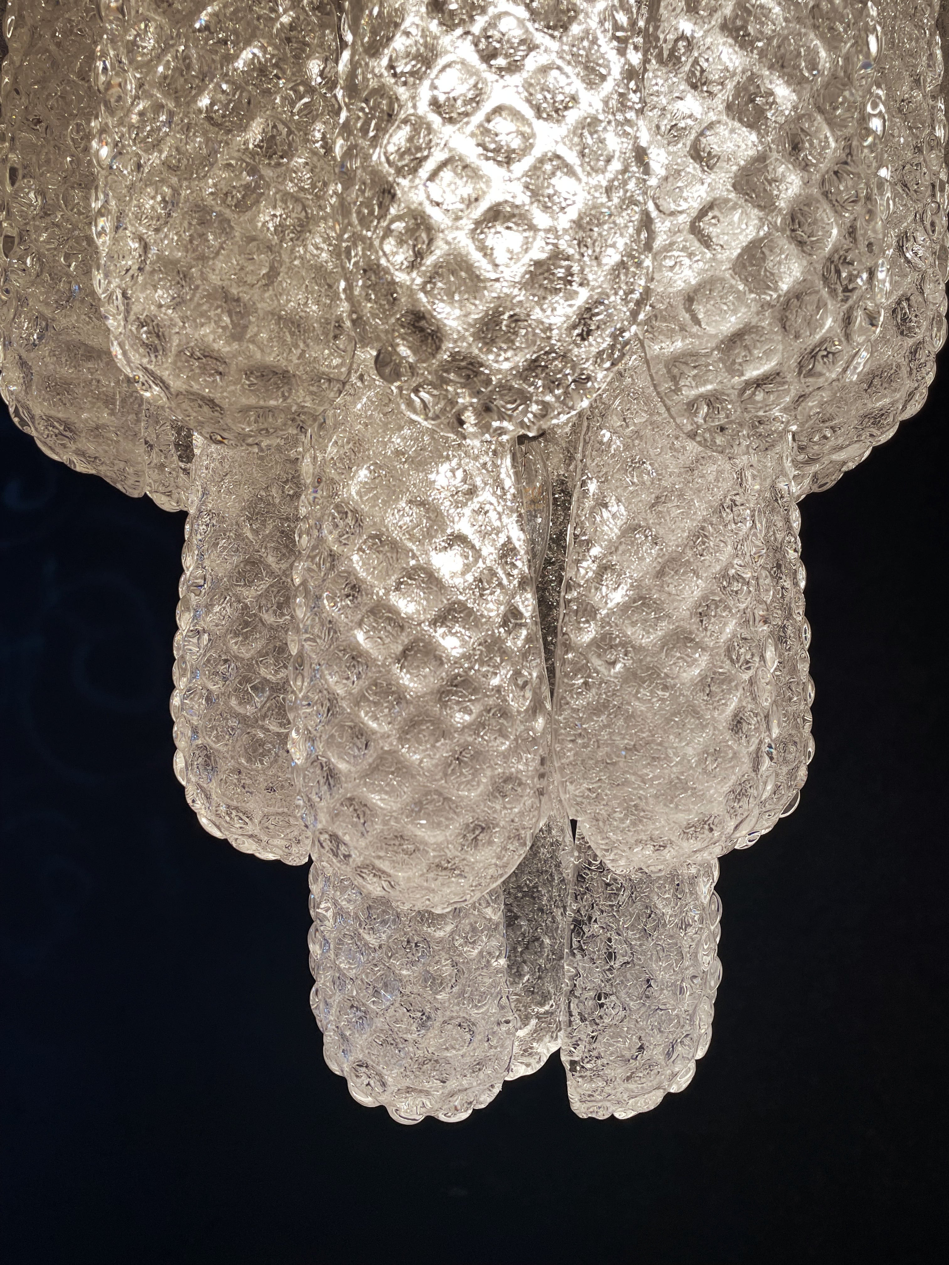 Murano Chandelier – 75 Clear Drop Glass – detail 4 – Murano Classics