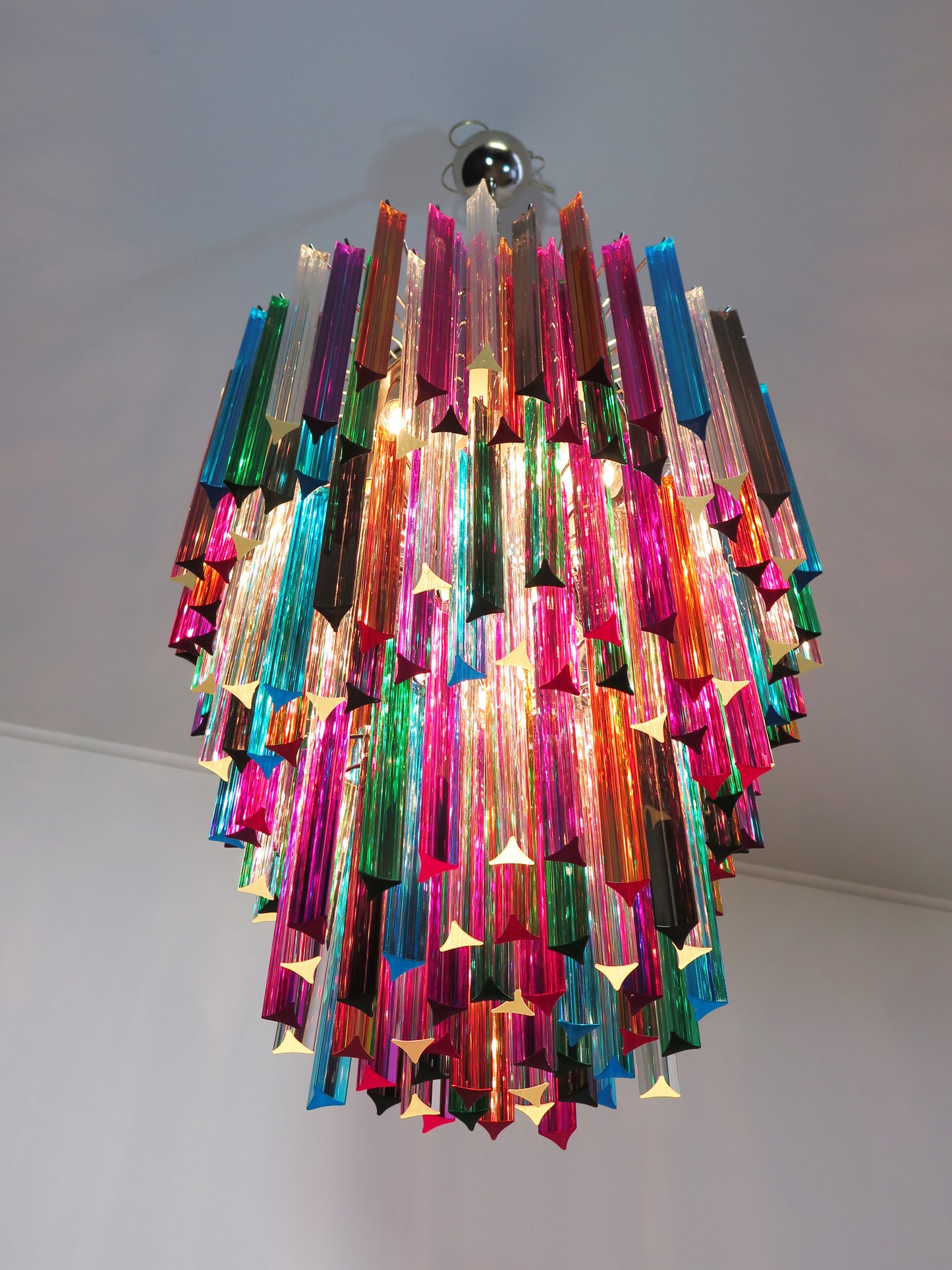 Murano Kroonluchter | 187 Multicolore Prisma Glazen
