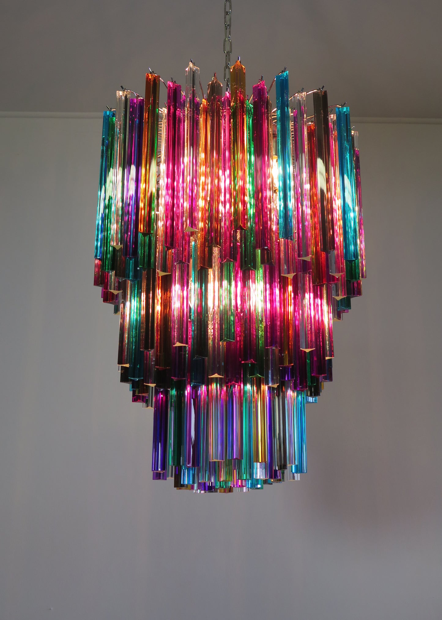 Murano Kroonluchter | 187 Multicolore Prisma Glazen