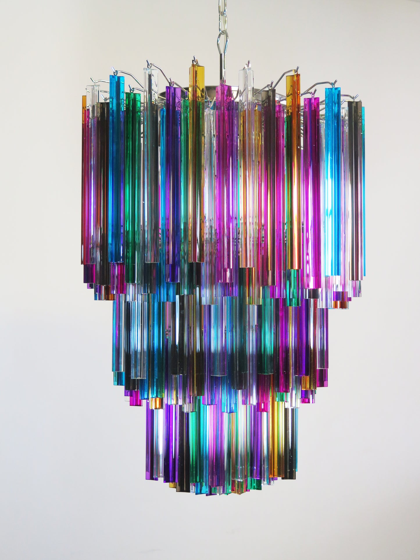 Murano Kroonluchter | 187 Multicolore Prisma Glazen