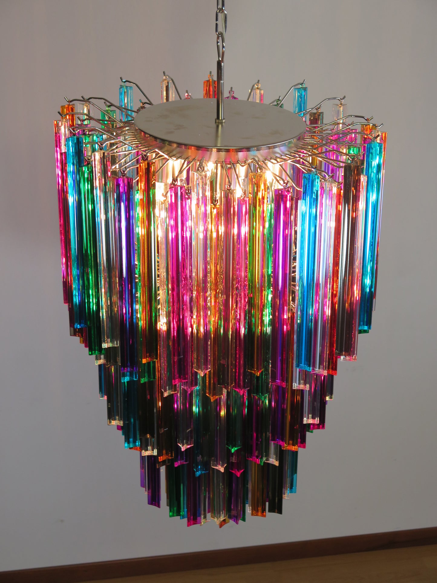 Murano Kroonluchter | 187 Multicolore Prisma Glazen