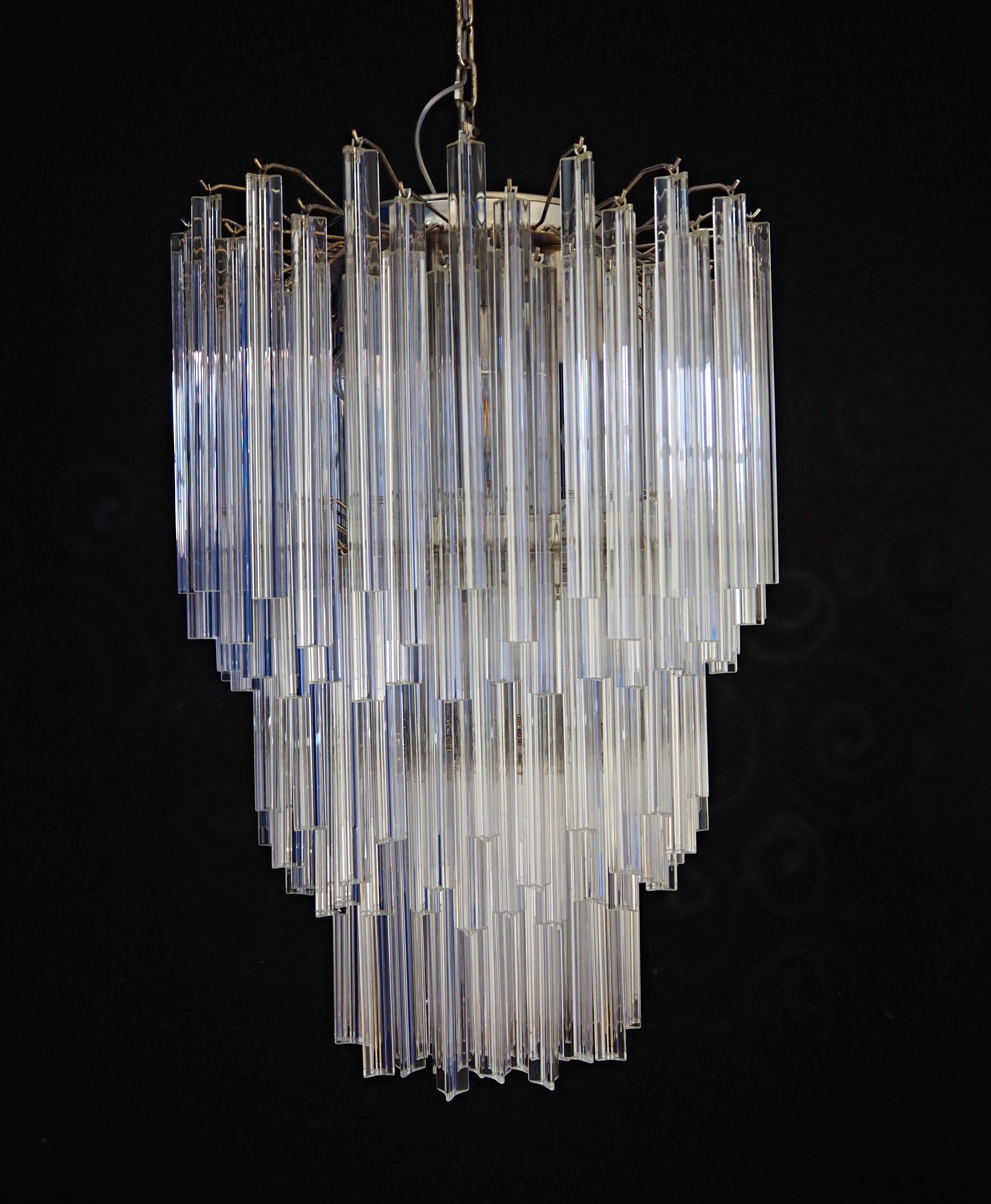 Murano Chandelier – 187 Clear Prism Glass – detail 7 – Murano Classics