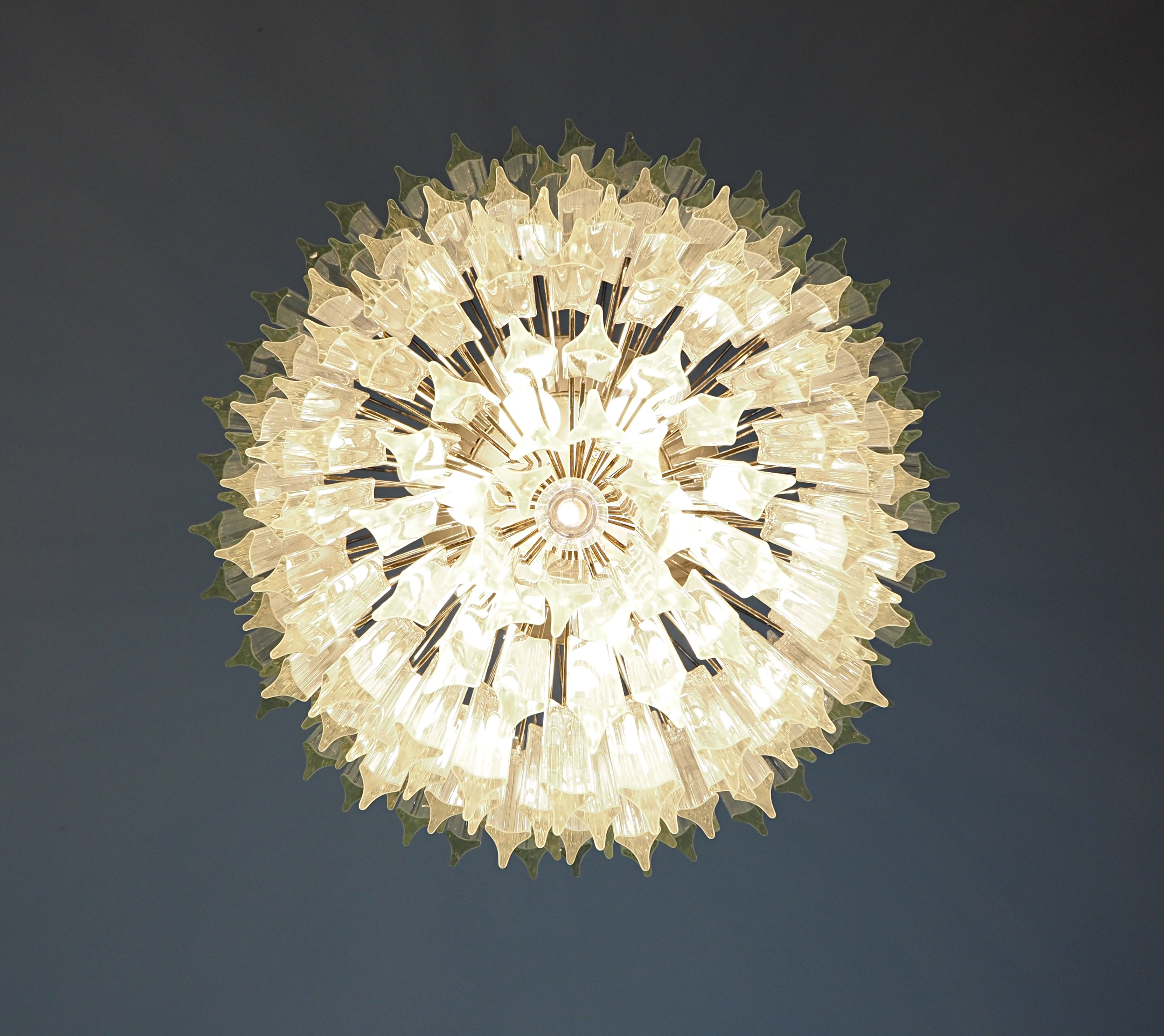 Murano Chandelier – 187 Clear Prism Glass – detail 9 – Murano Classics
