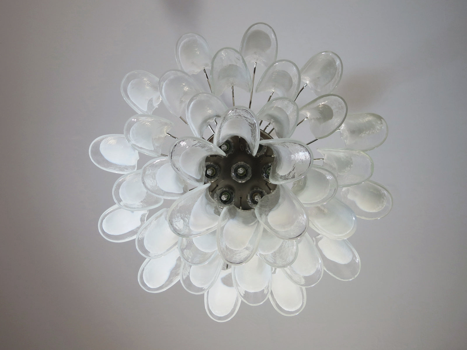 Murano Chandelier | 36 Clear Petal Glass