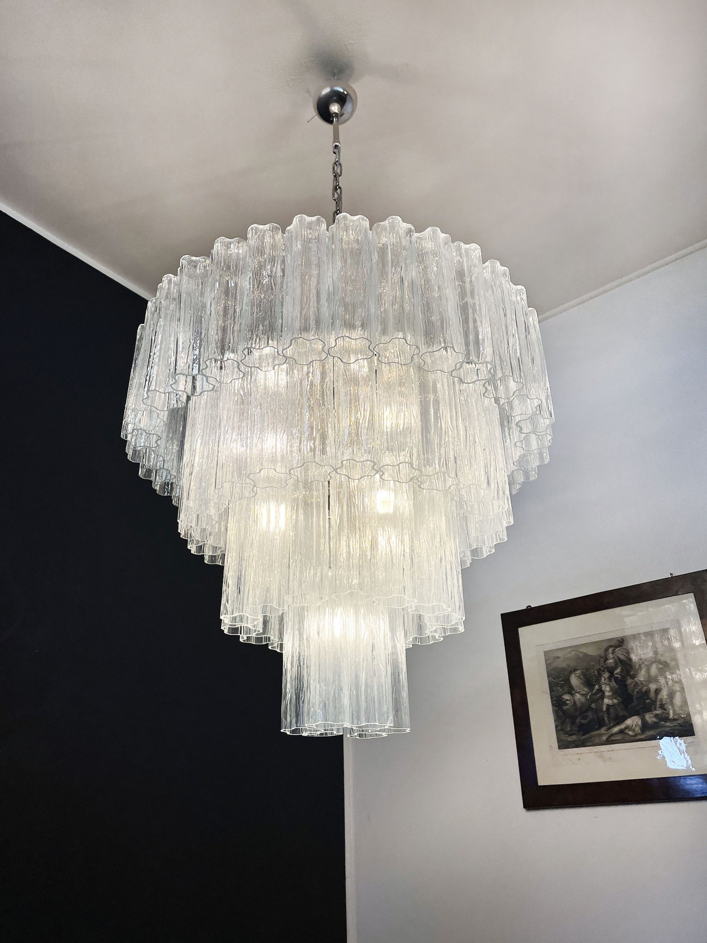 Murano Kroonluchter | 78 Heldere Glasbuizen