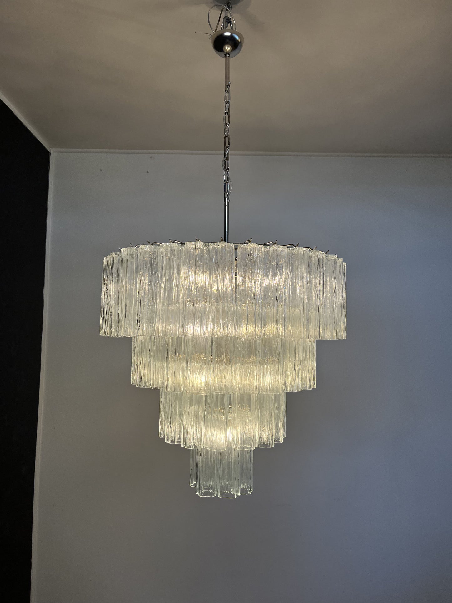 Murano Kroonluchter | 78 Heldere Glasbuizen