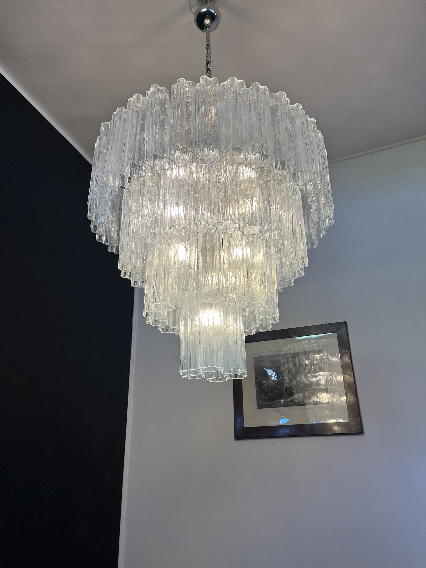 Murano Kroonluchter | 78 Heldere Glasbuizen