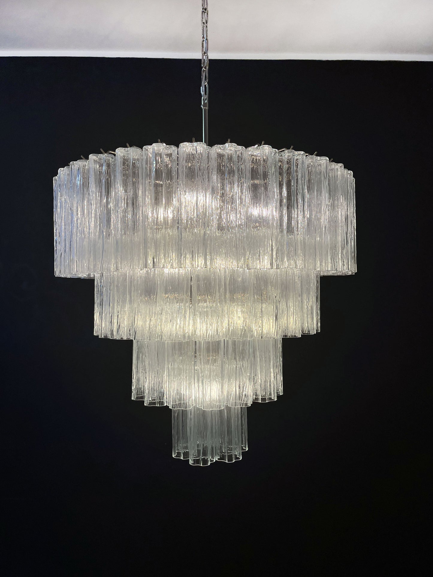 Murano Kroonluchter | 78 Heldere Glasbuizen
