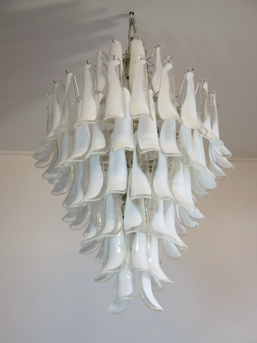 Murano Chandelier | 85 Clear Petal Glass