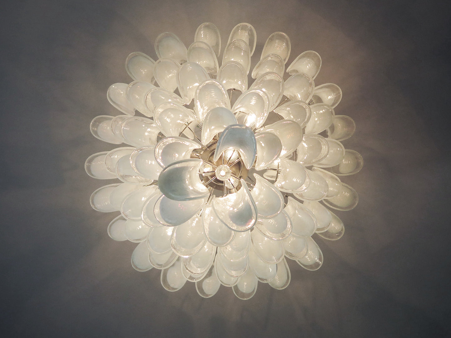 Murano Chandelier | 85 Clear Petal Glass