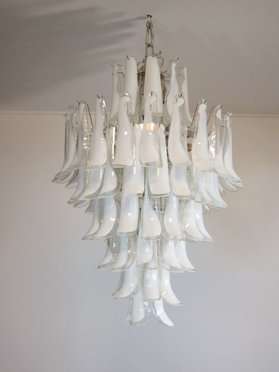 Murano Chandelier | 85 Clear Petal Glass