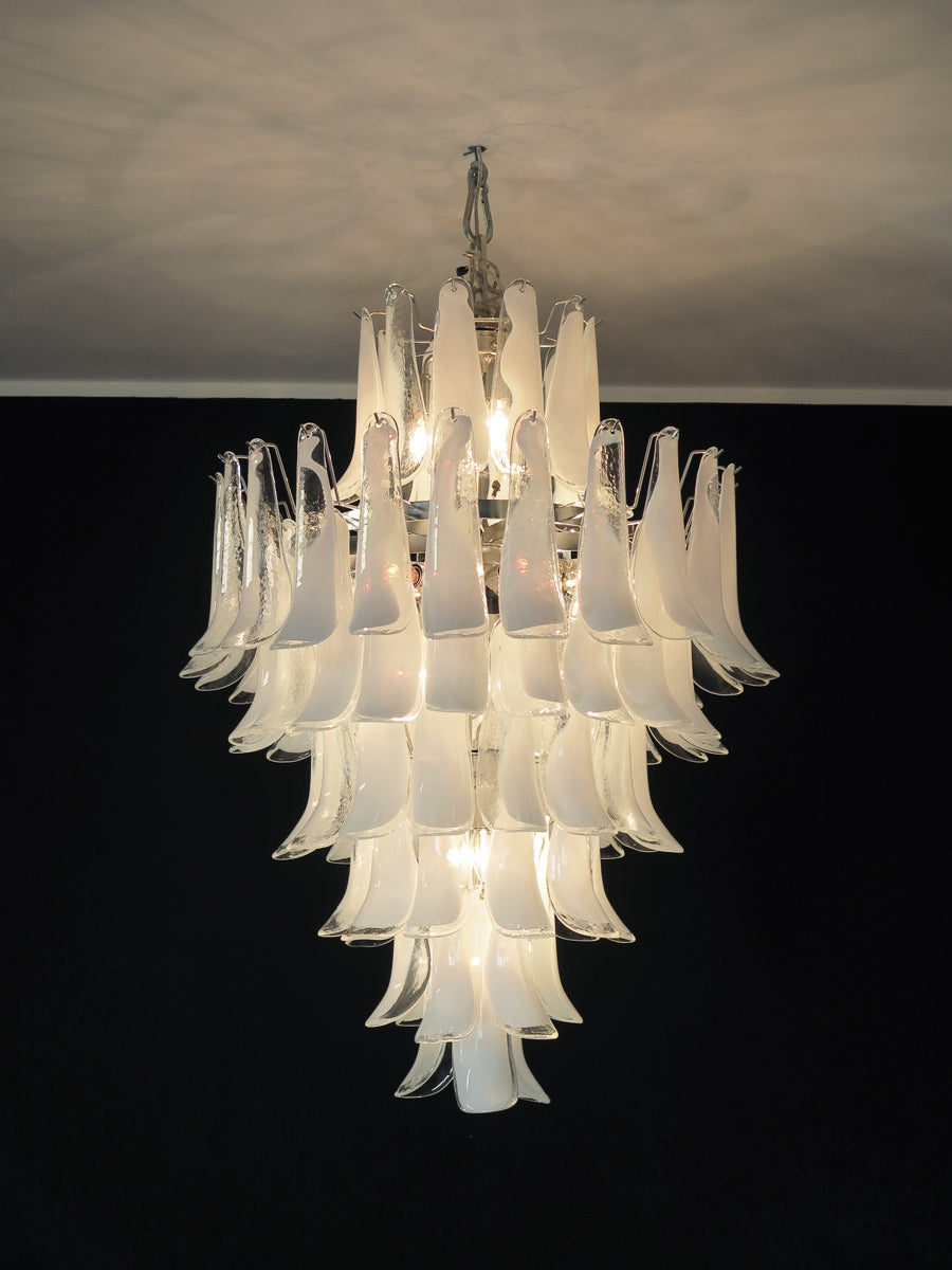 Murano Chandelier | 85 Clear Petal Glass