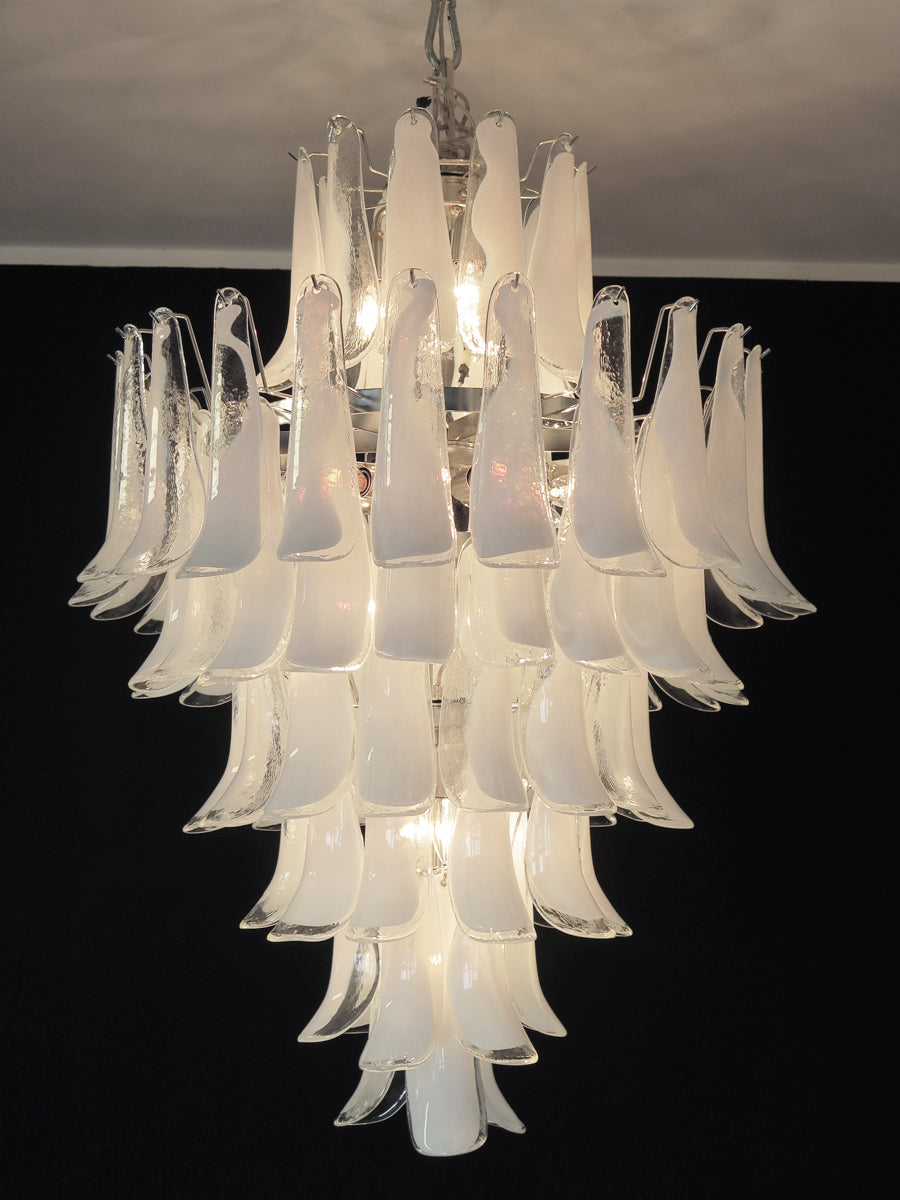 Murano Chandelier | 85 Clear Petal Glass