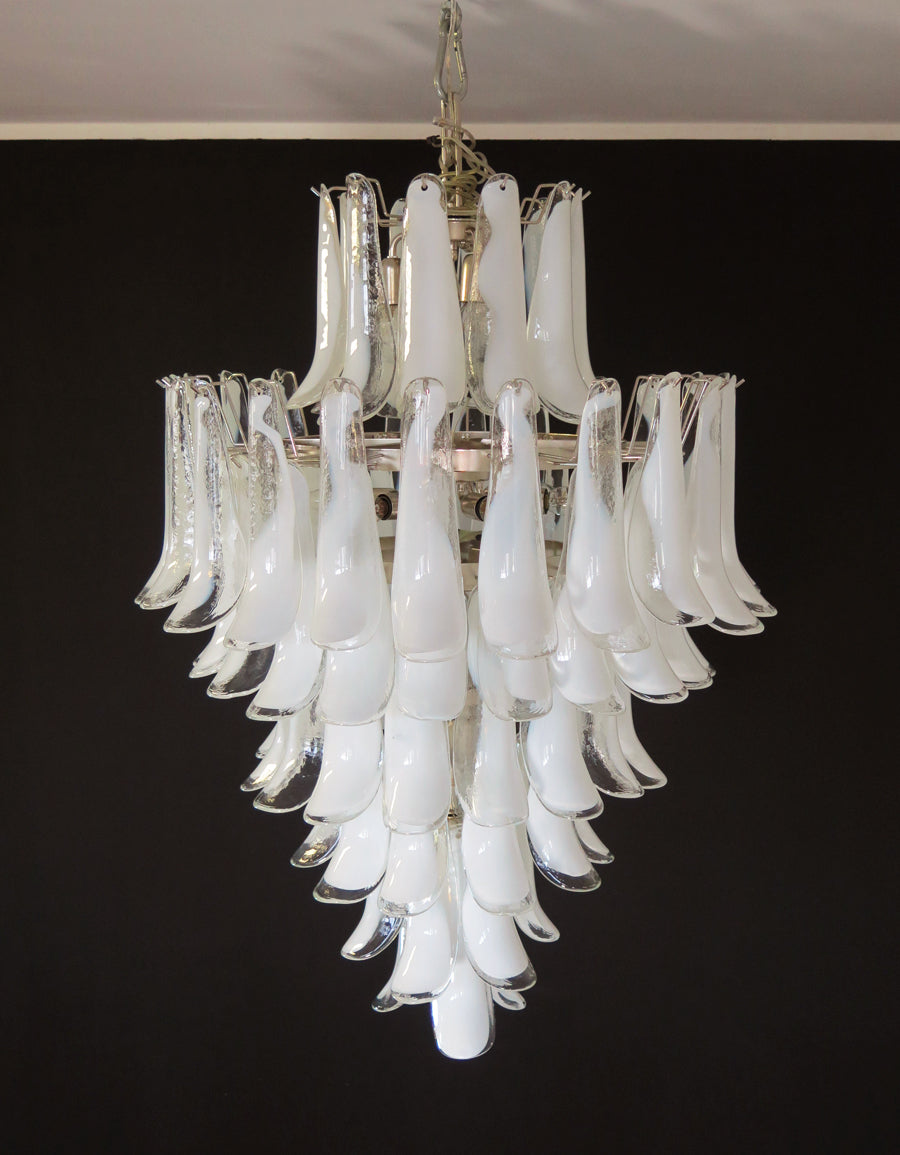 Murano Chandelier | 85 Clear Petal Glass