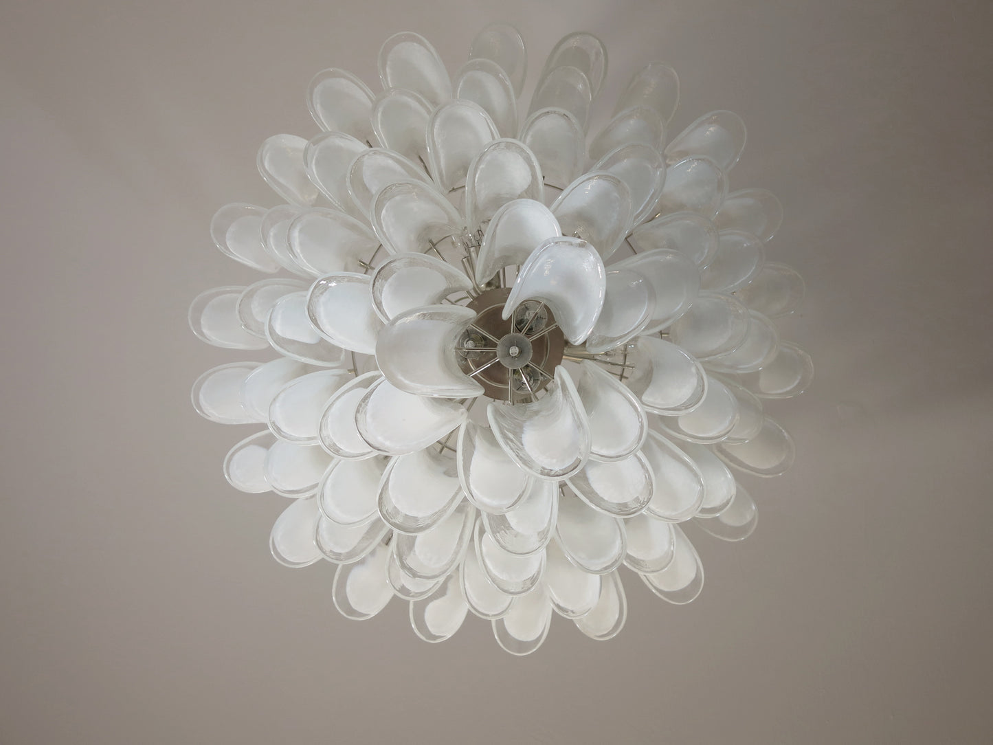 Murano Chandelier | 85 Clear Petal Glass