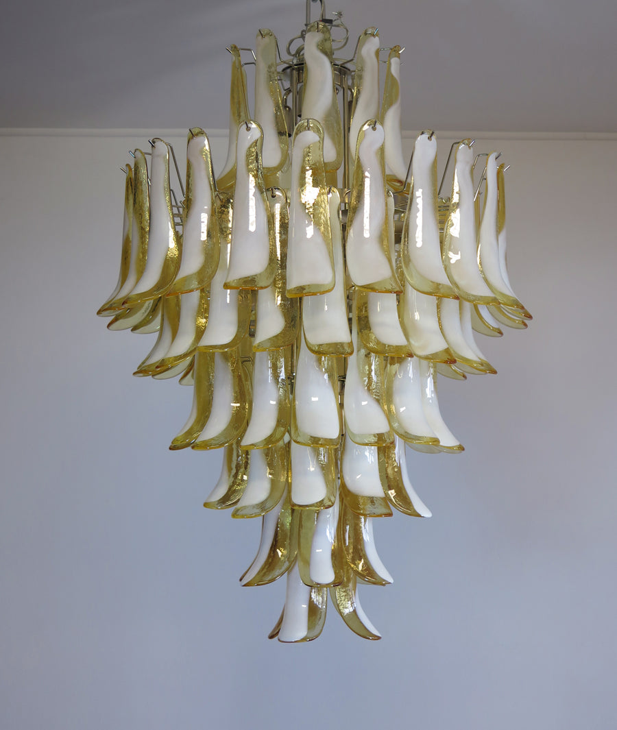Murano Chandelier | 85 Caramel-Colored Petal Glass