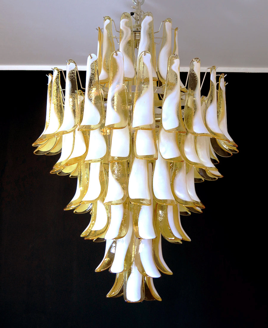 Murano Chandelier | 85 Caramel-Colored Petal Glass