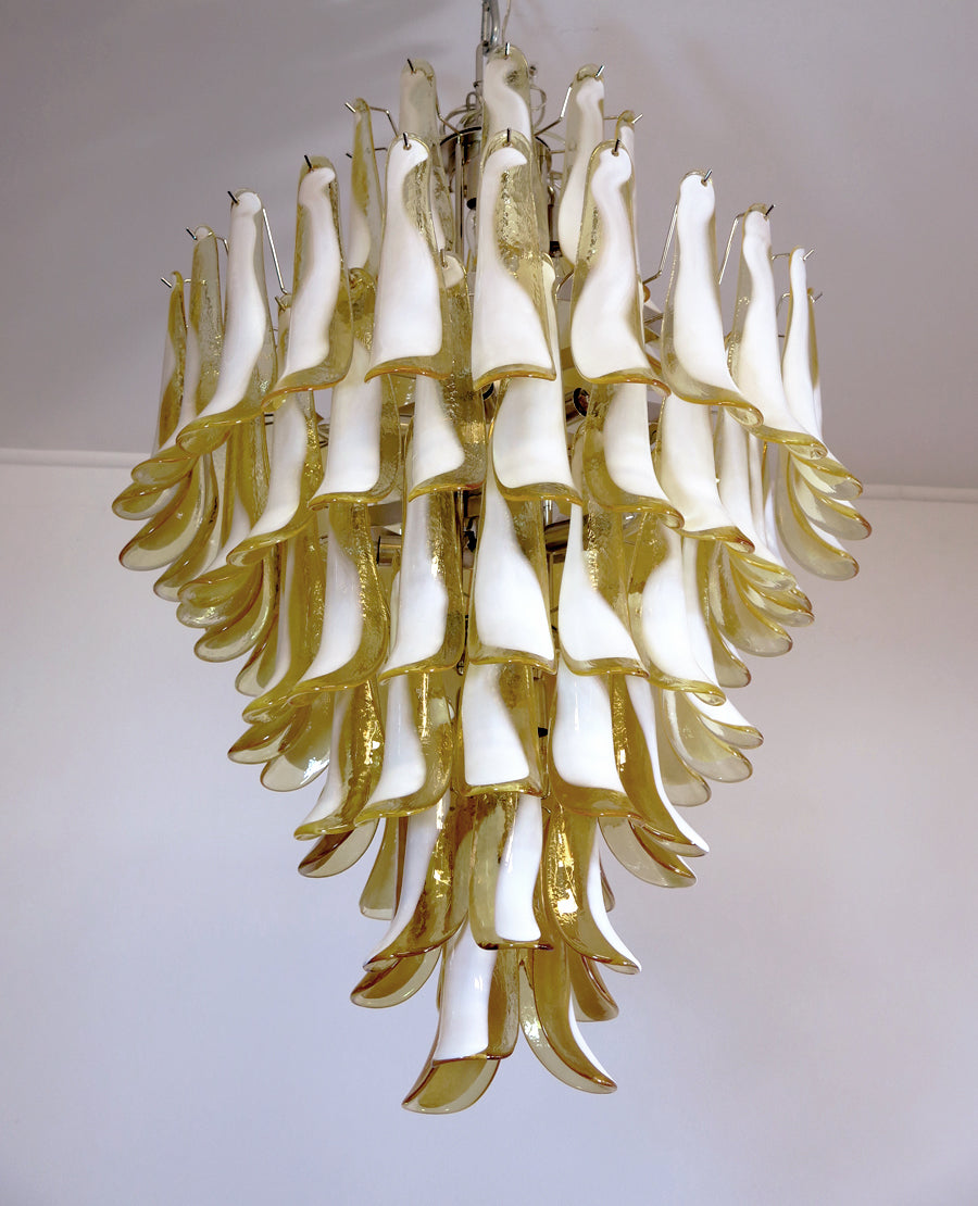 Murano Chandelier | 85 Caramel-Colored Petal Glass