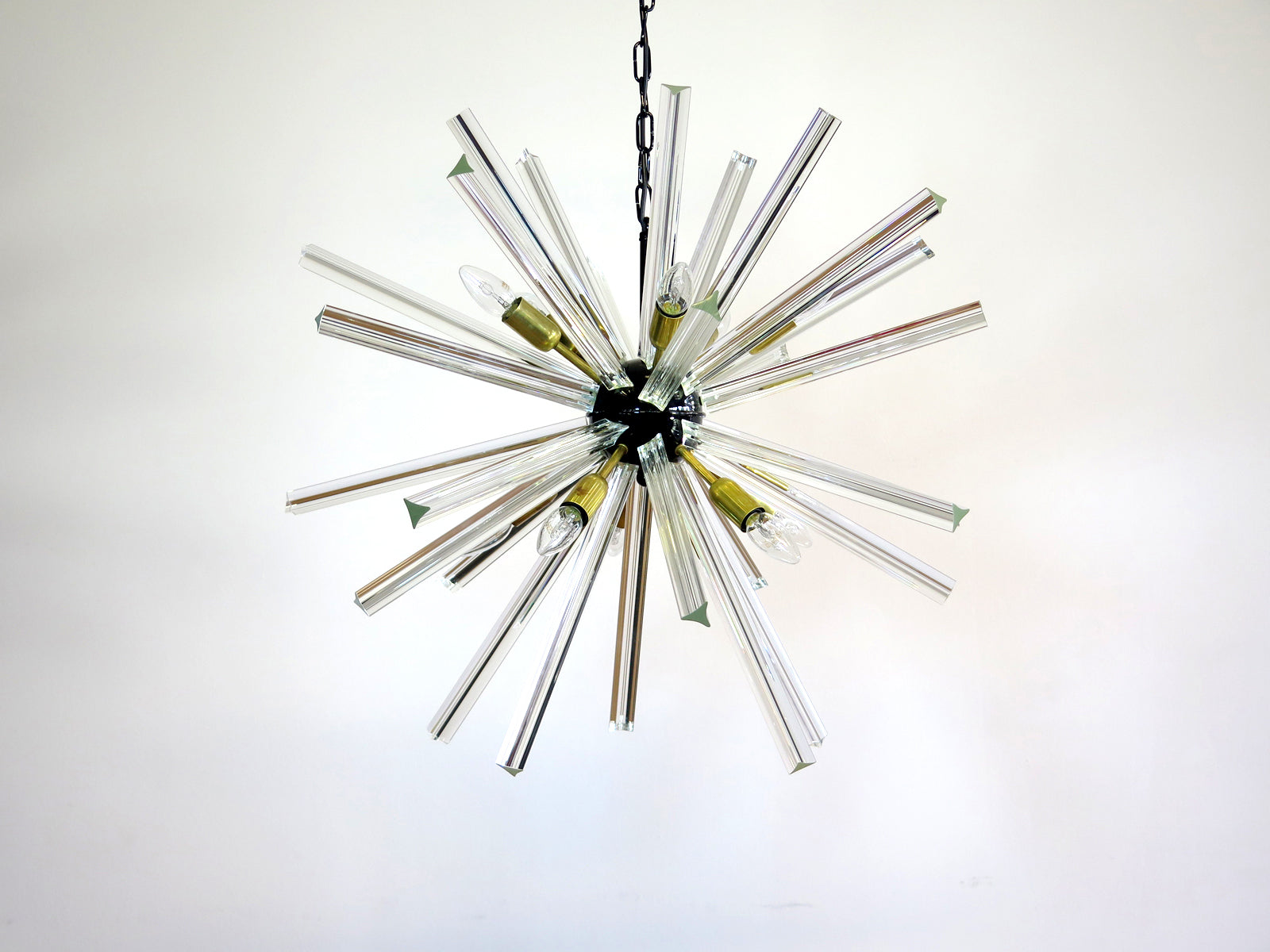 Murano Lysekrone | 30 Klare Iris Sputnik